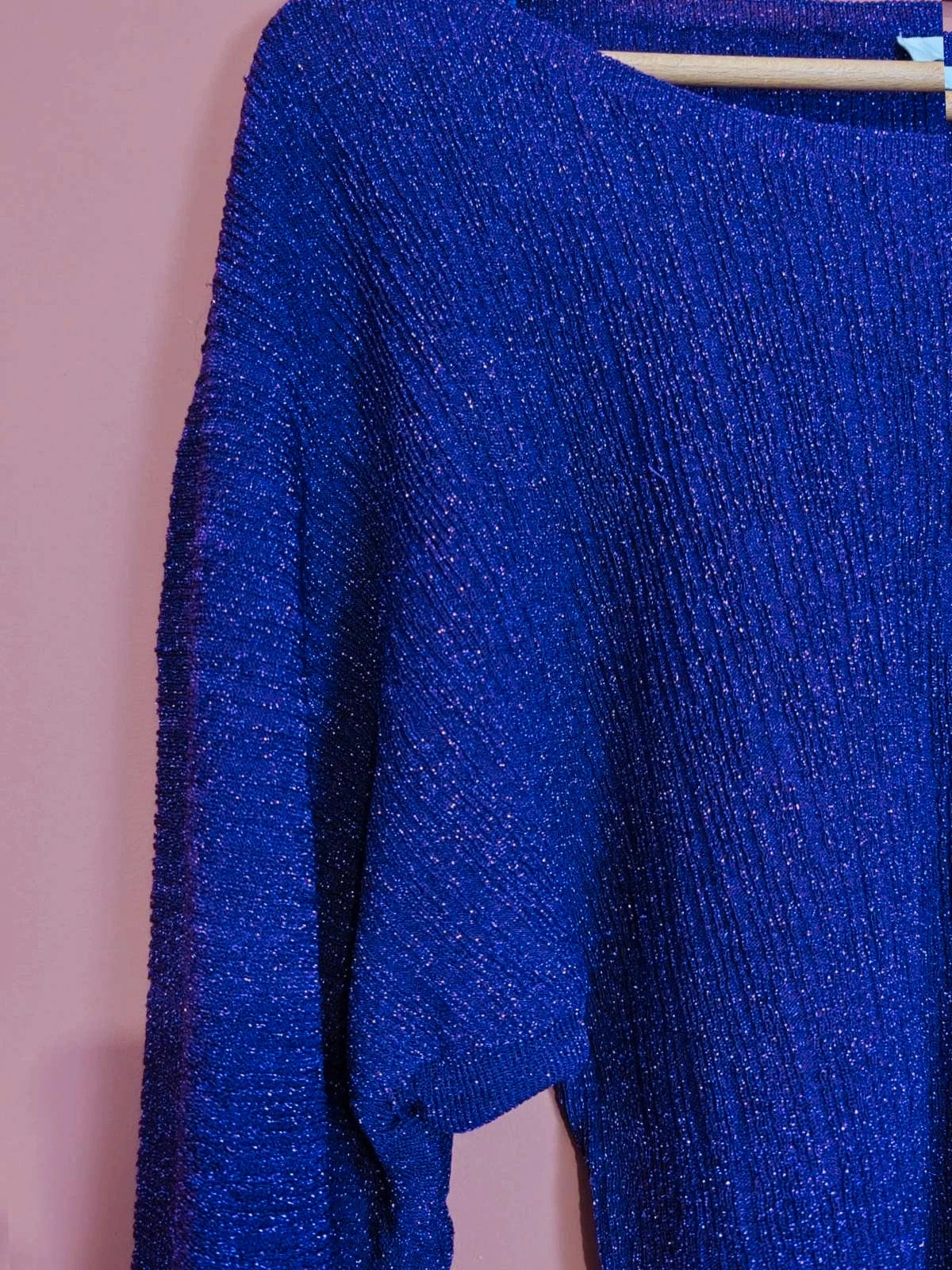 Pull violet paillettes