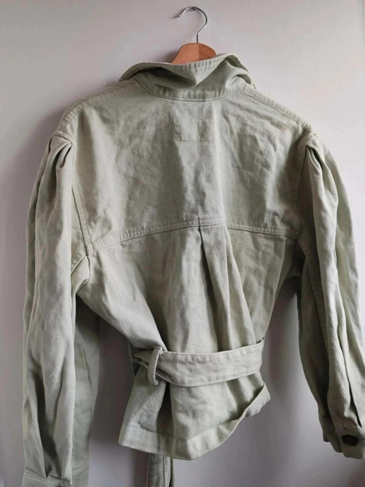 Veste jean vert d'eau