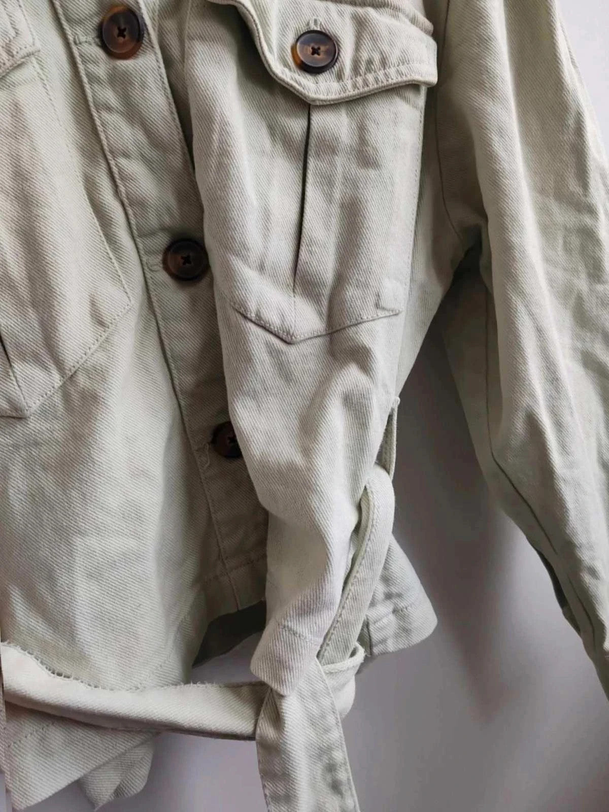 Veste jean vert d'eau