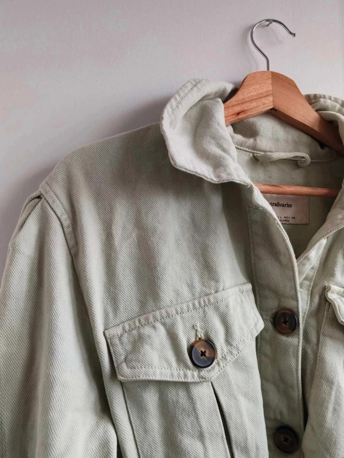 Veste jean vert d'eau