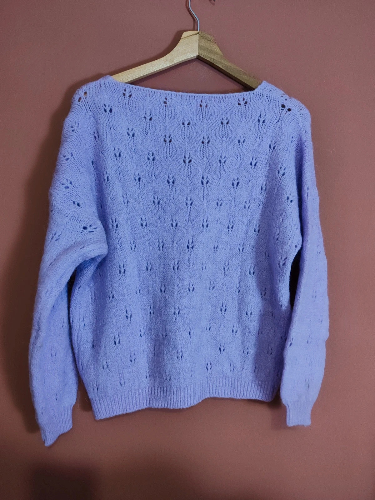 Pull kid mohair mauve taille M/L