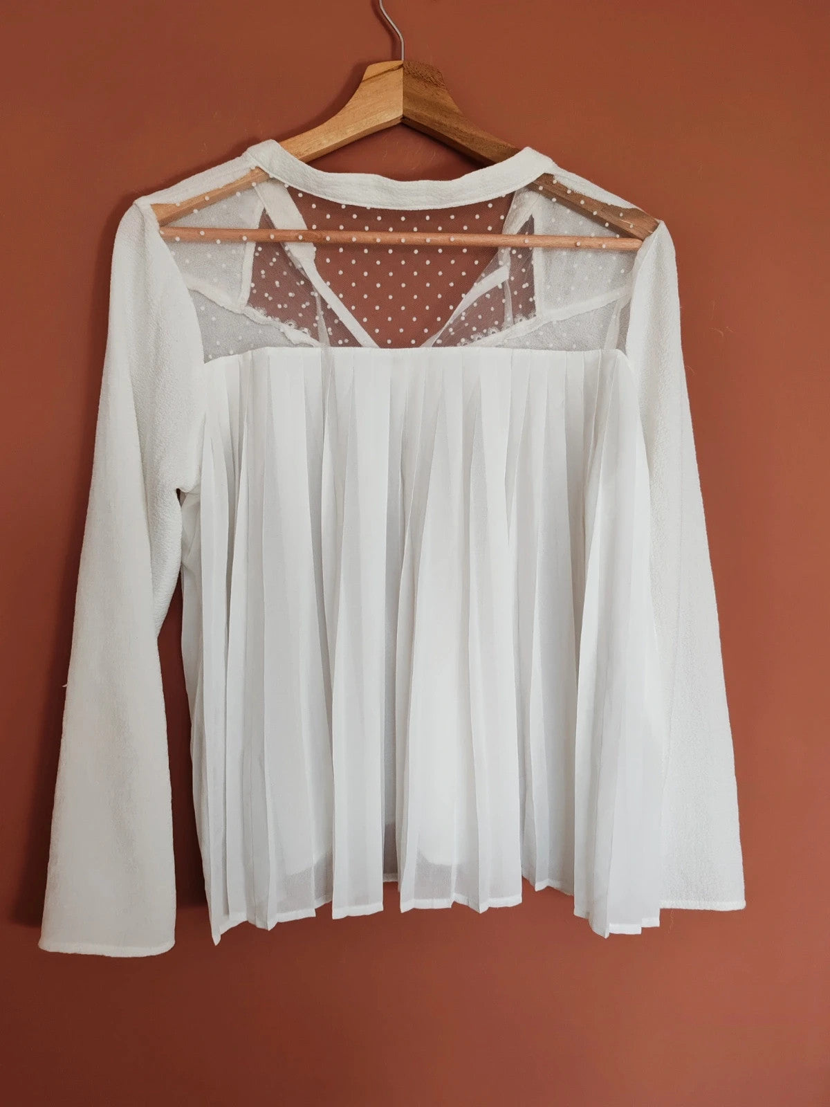 Blouse blanche dentelle taille S/M