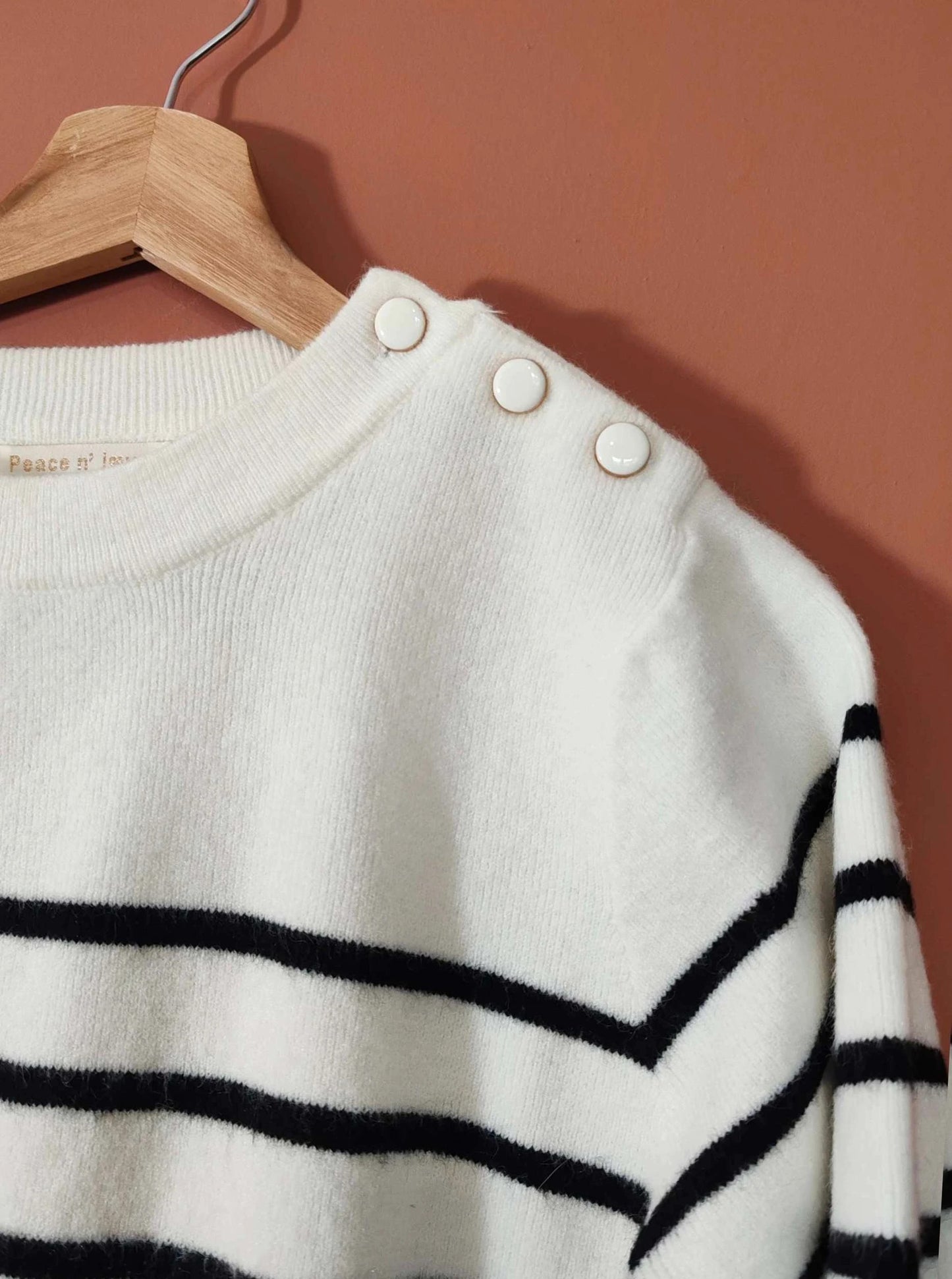 Pull marinière boutons