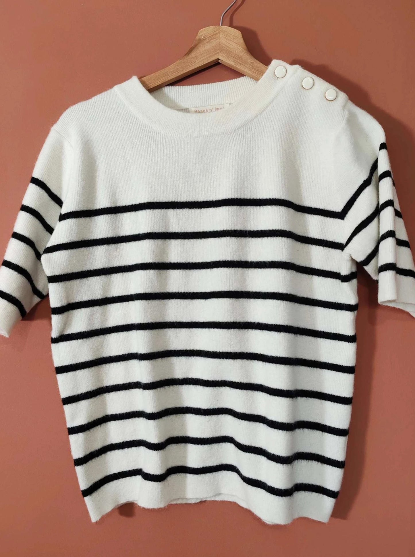 Pull marinière boutons