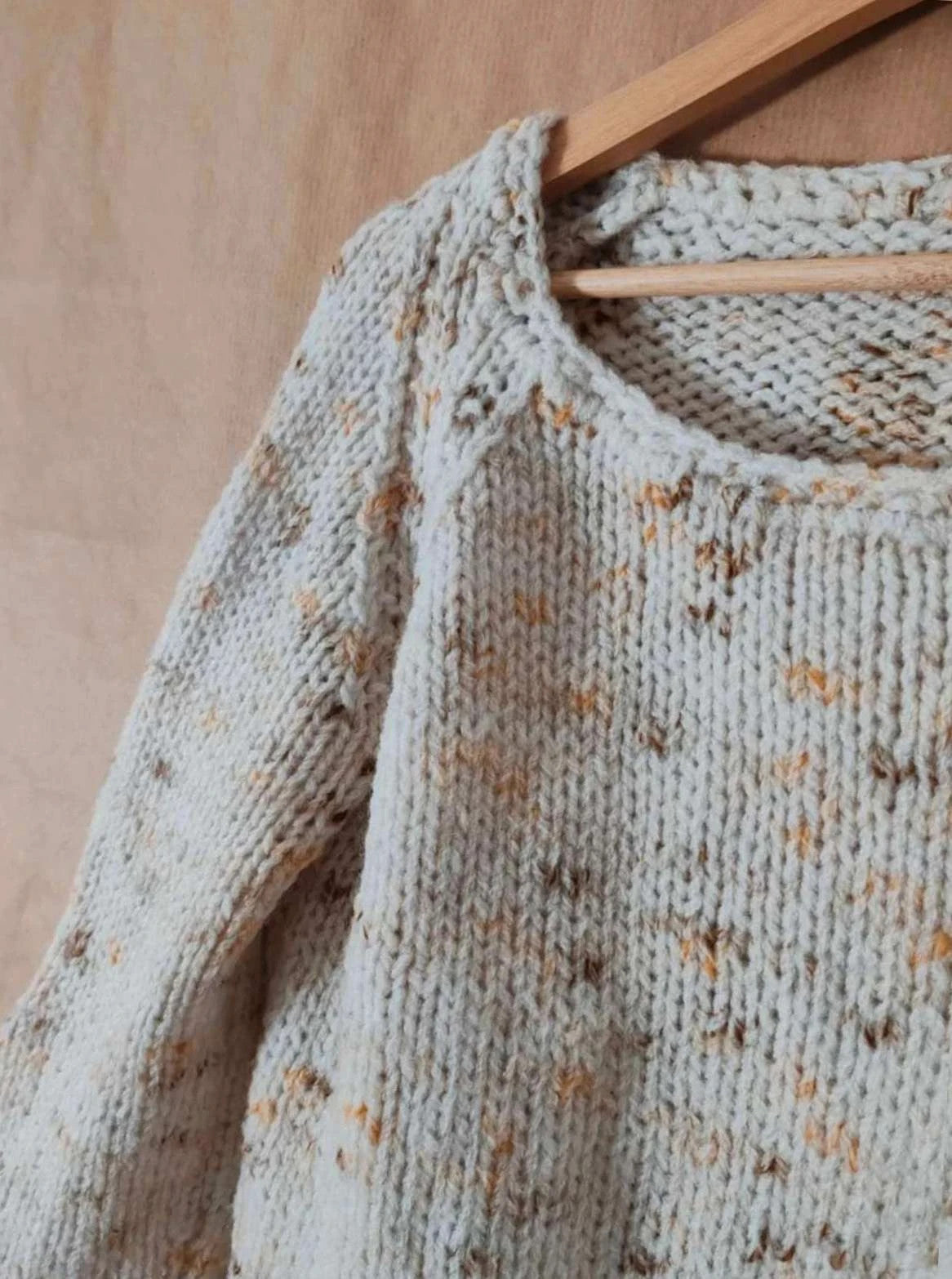 Pull chiné beige