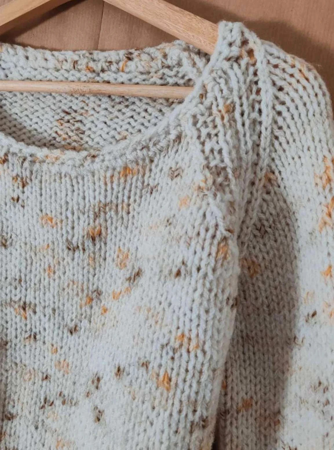 Pull chiné beige
