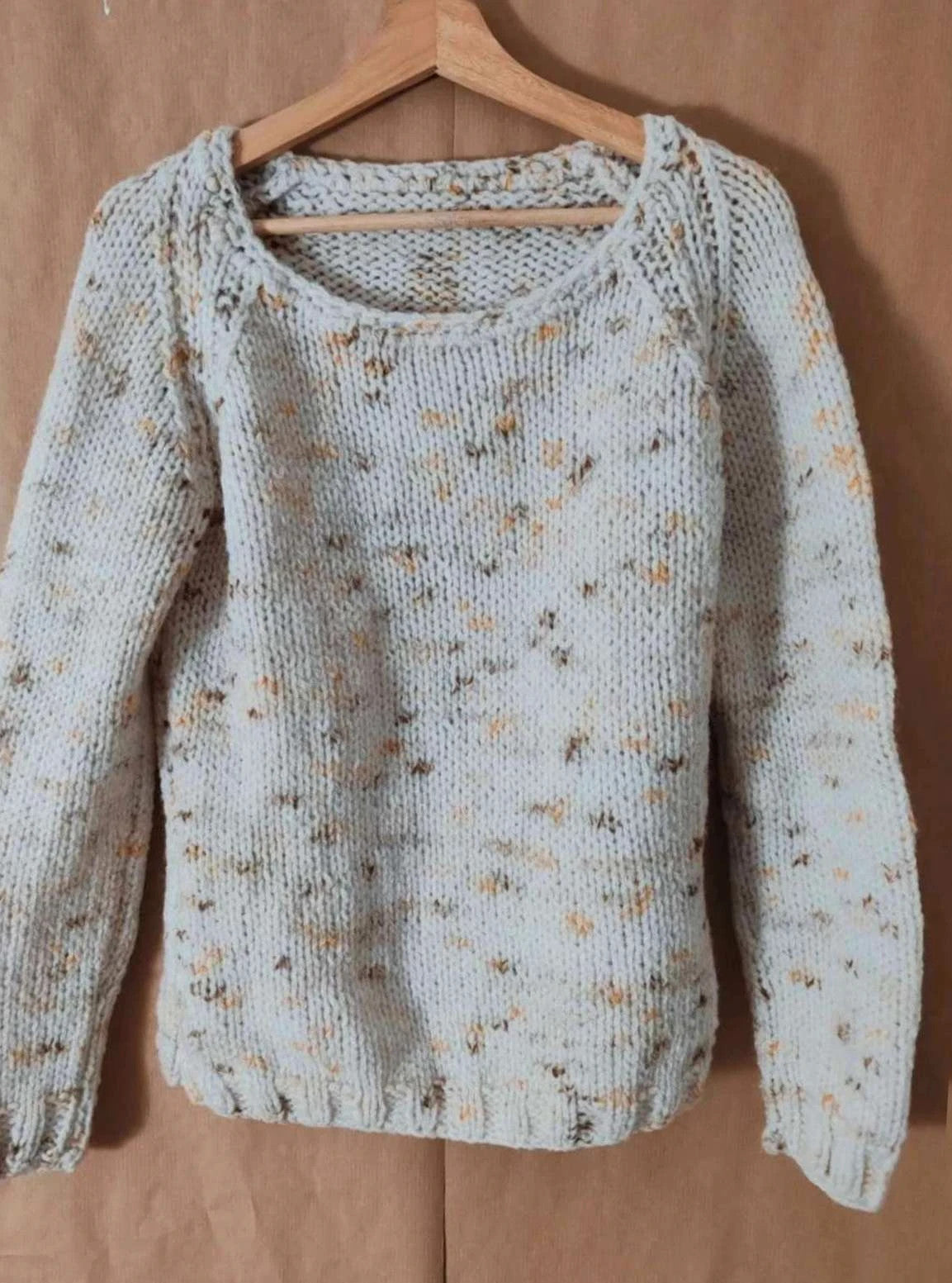 Pull chiné beige