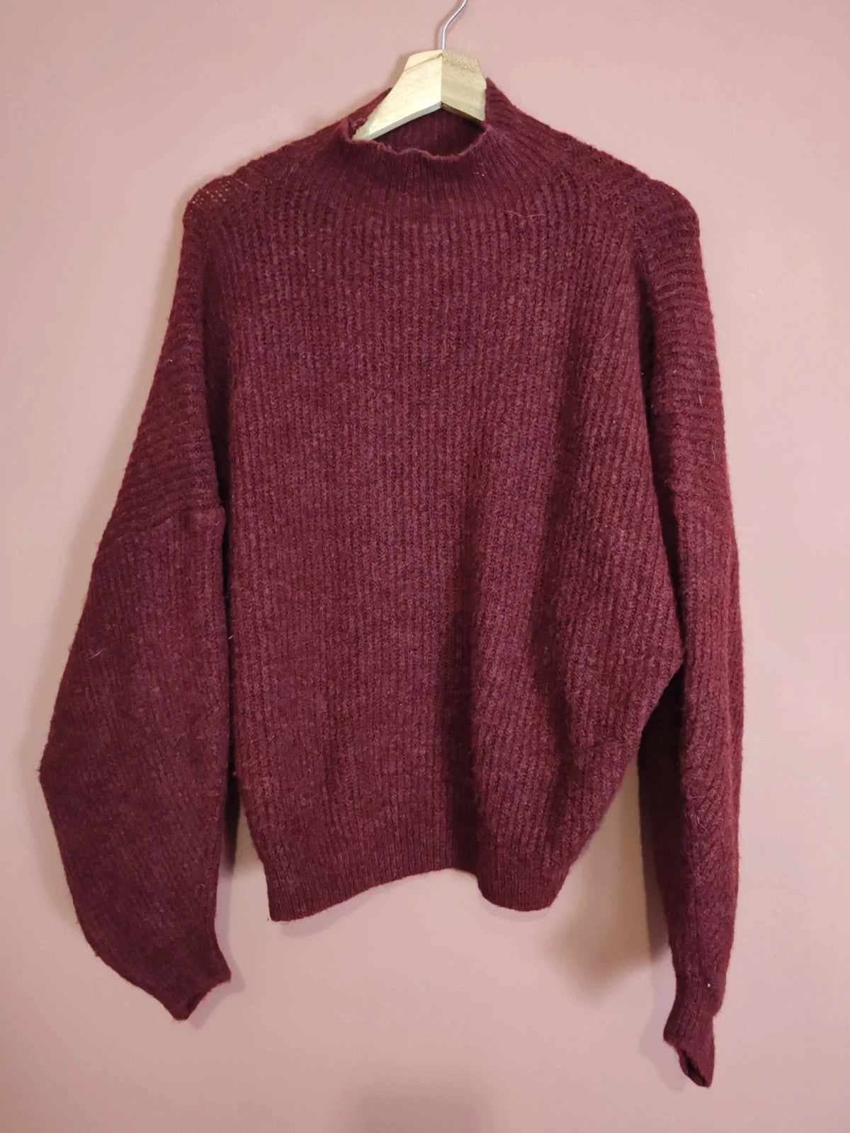 Pull mohair bordeaux taille L