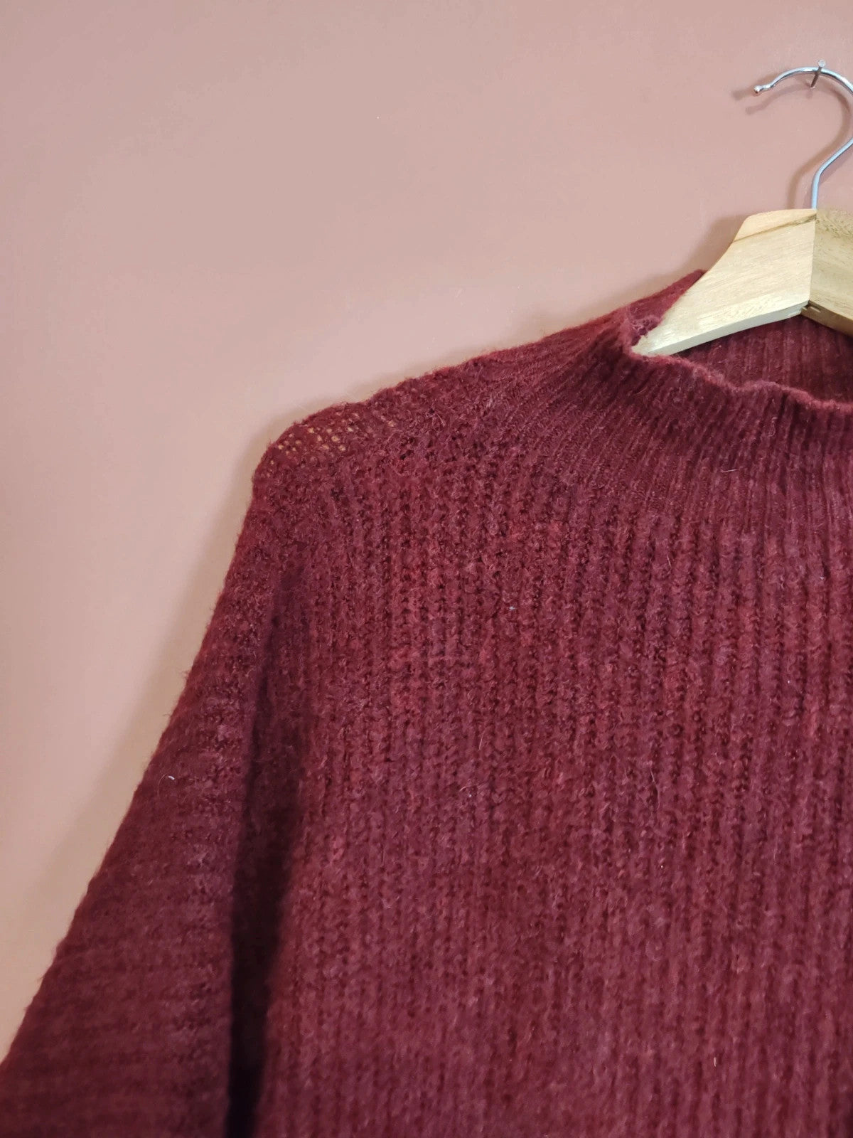 Pull mohair bordeaux taille L