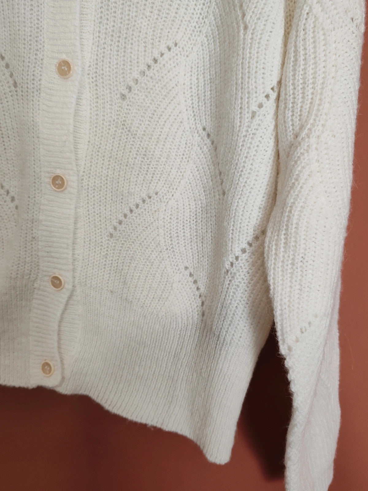 Cardigan maille écru taille S