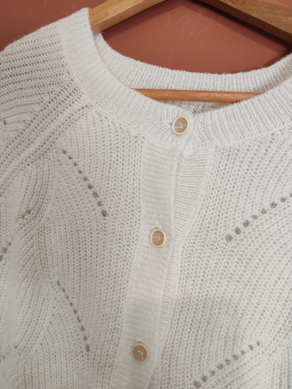 Cardigan maille écru taille S