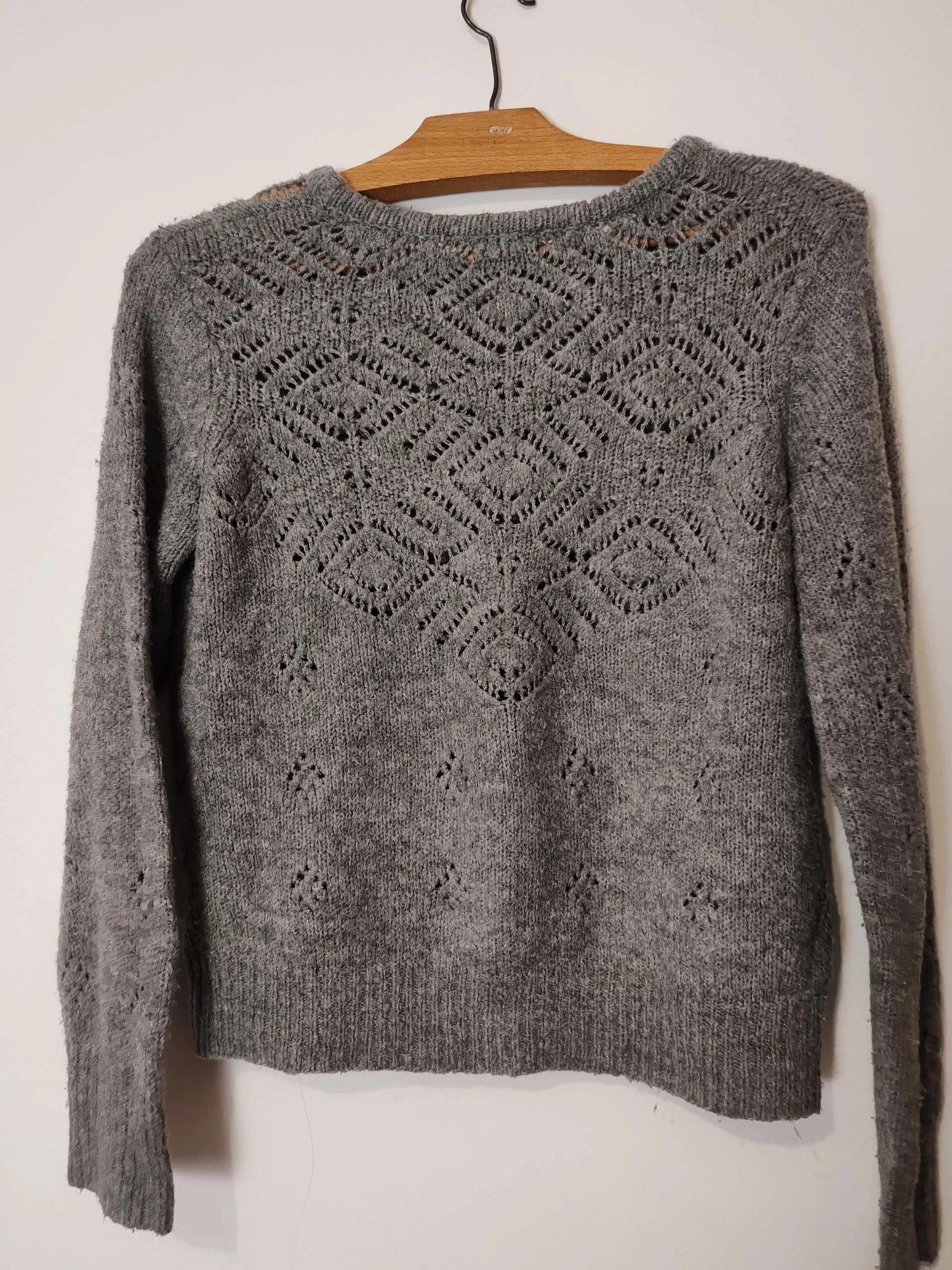 Pull gris ajouré taille S