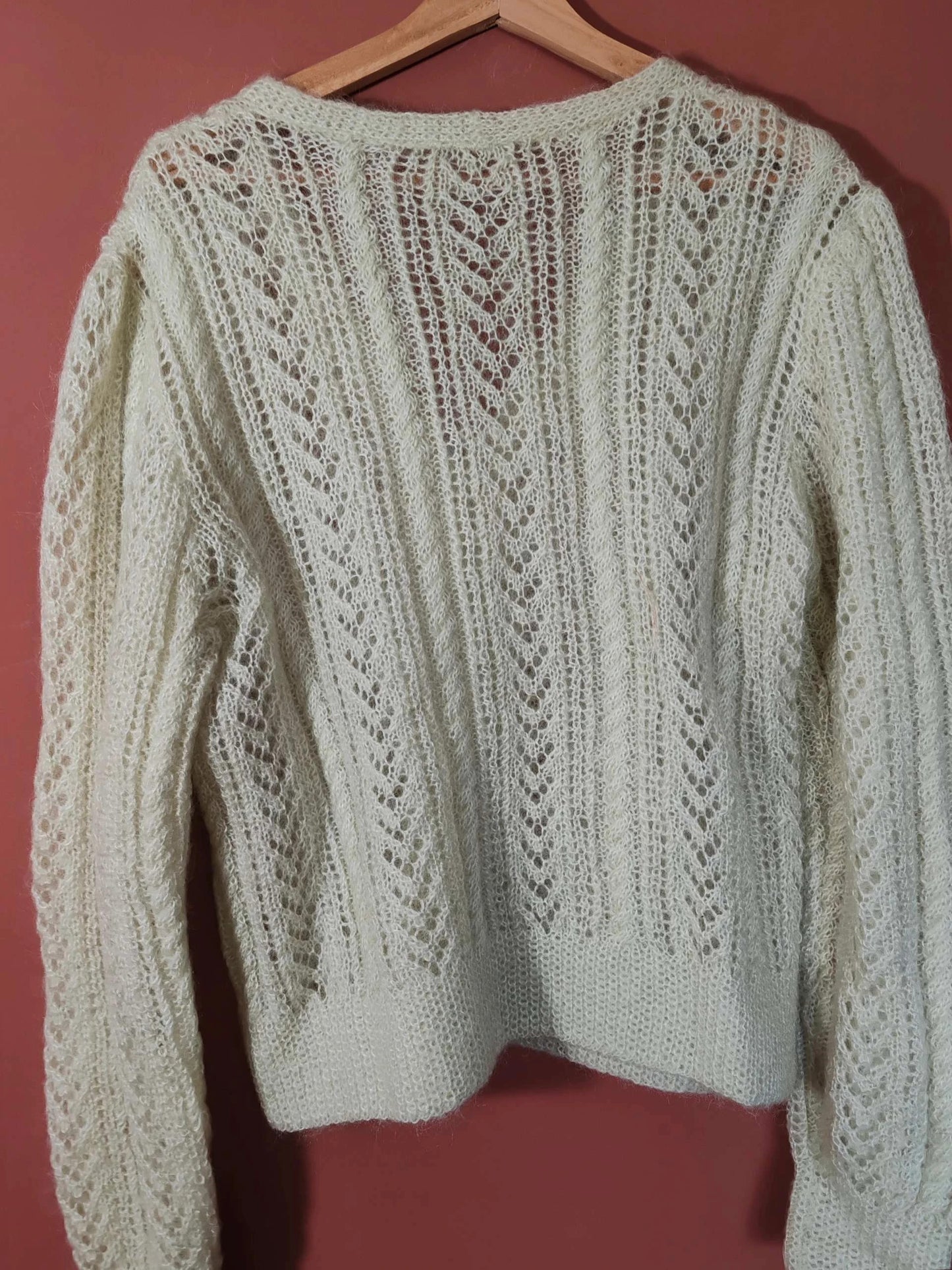 Cardigan maille vert / jaune taille M/L