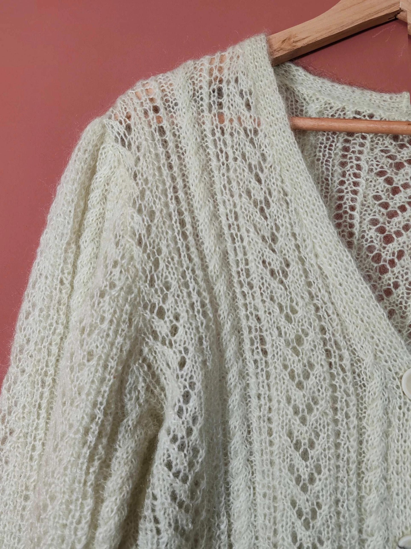 Cardigan maille vert / jaune taille M/L