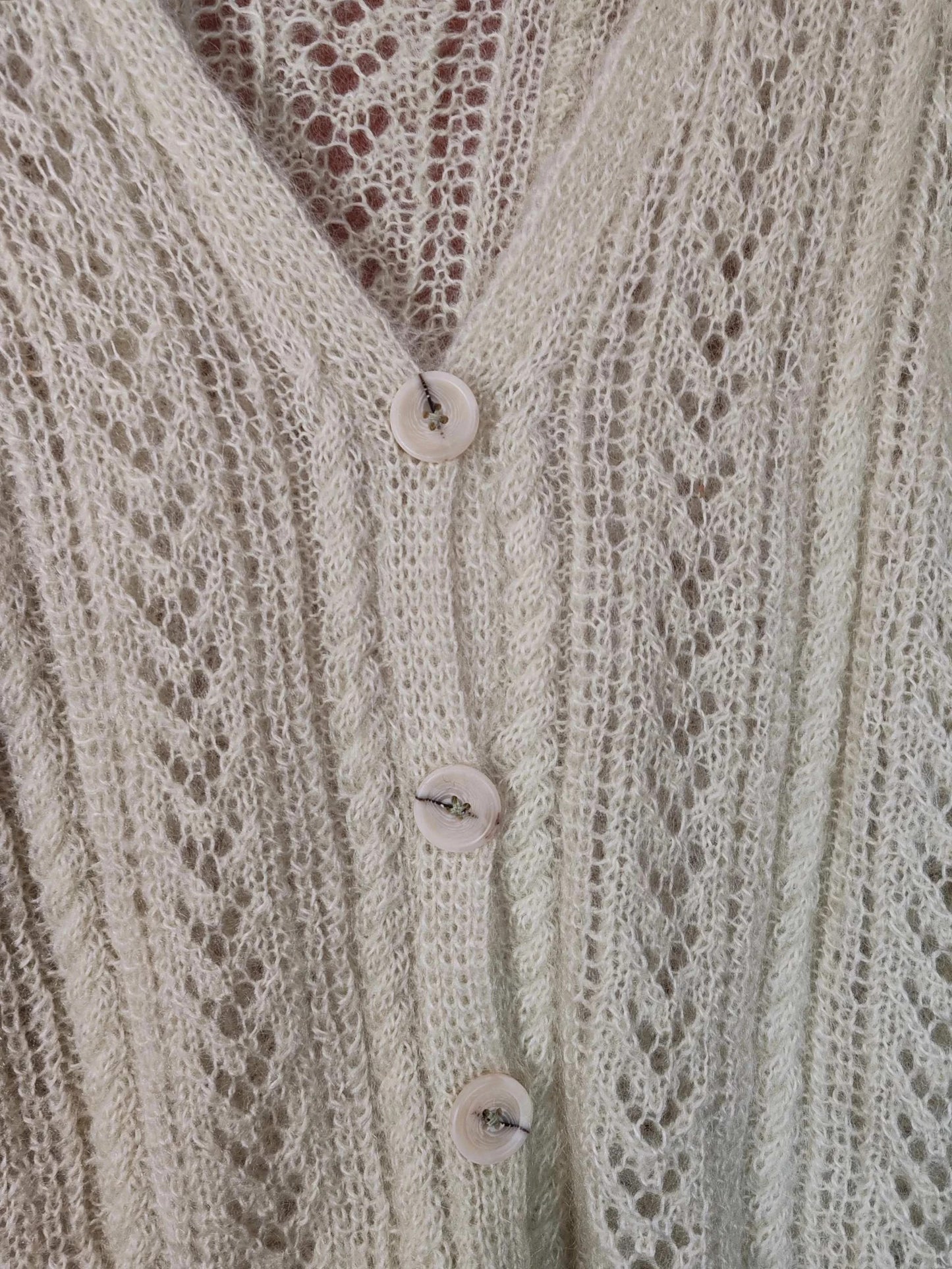 Cardigan maille vert / jaune taille M/L