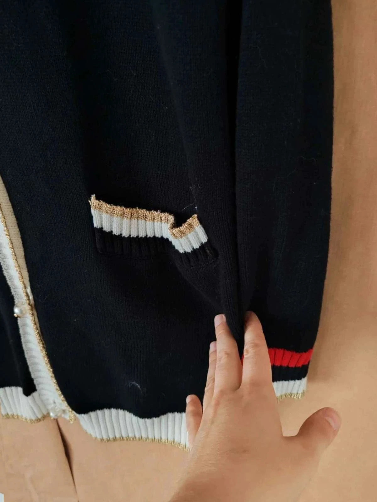 Gilet long broderie dos