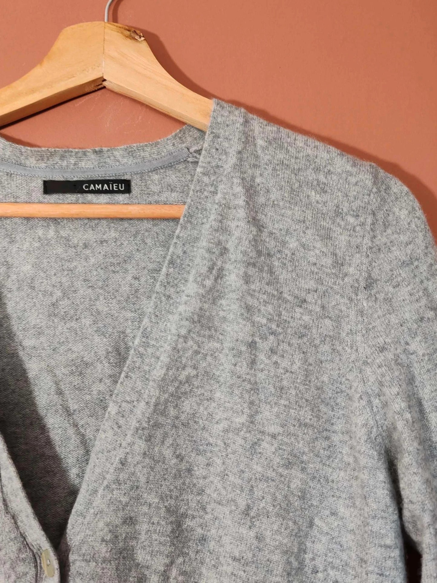 Cardigan cachemire gris taille S
