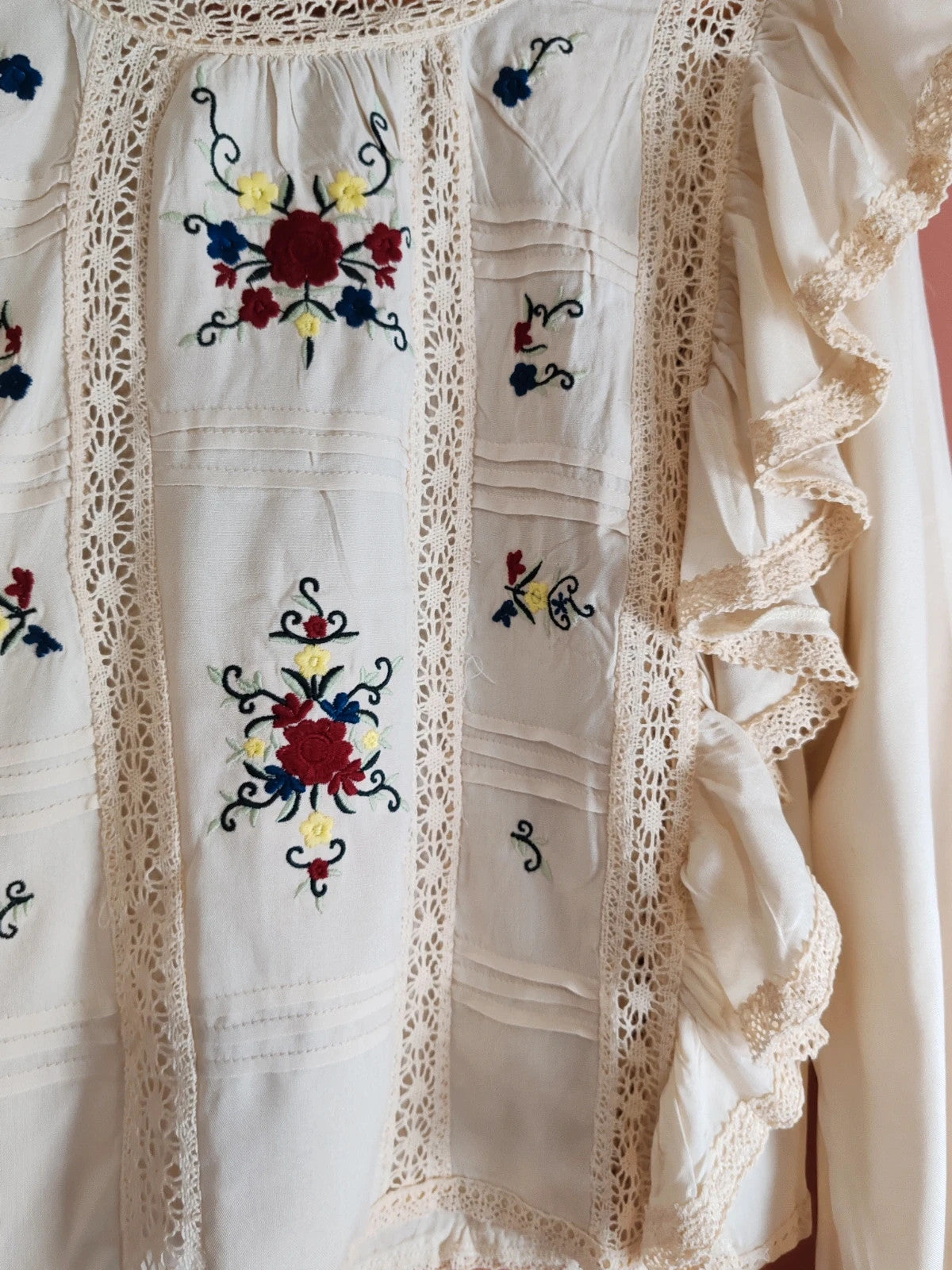 Blouse bohème broderies taille M/L