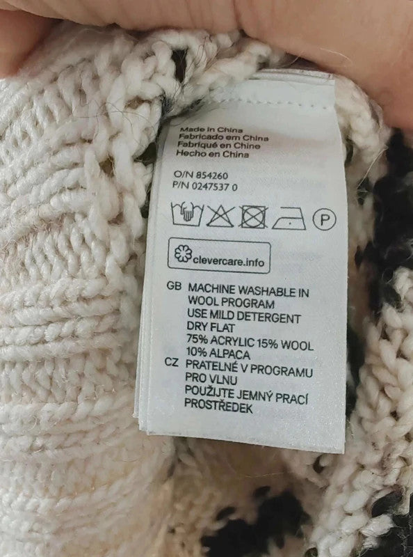 Pull à motif maille taille M
