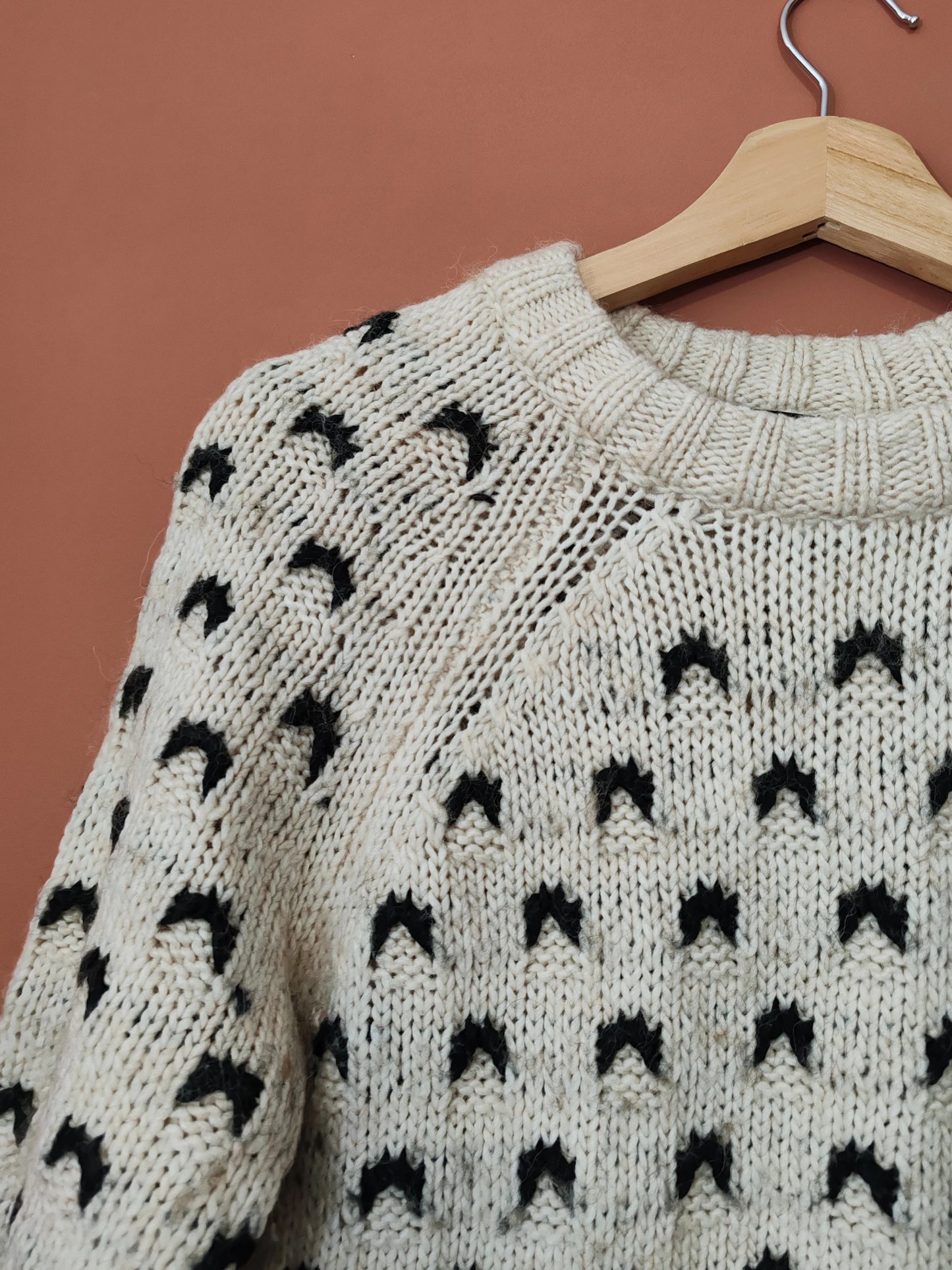 Pull à motif maille taille M