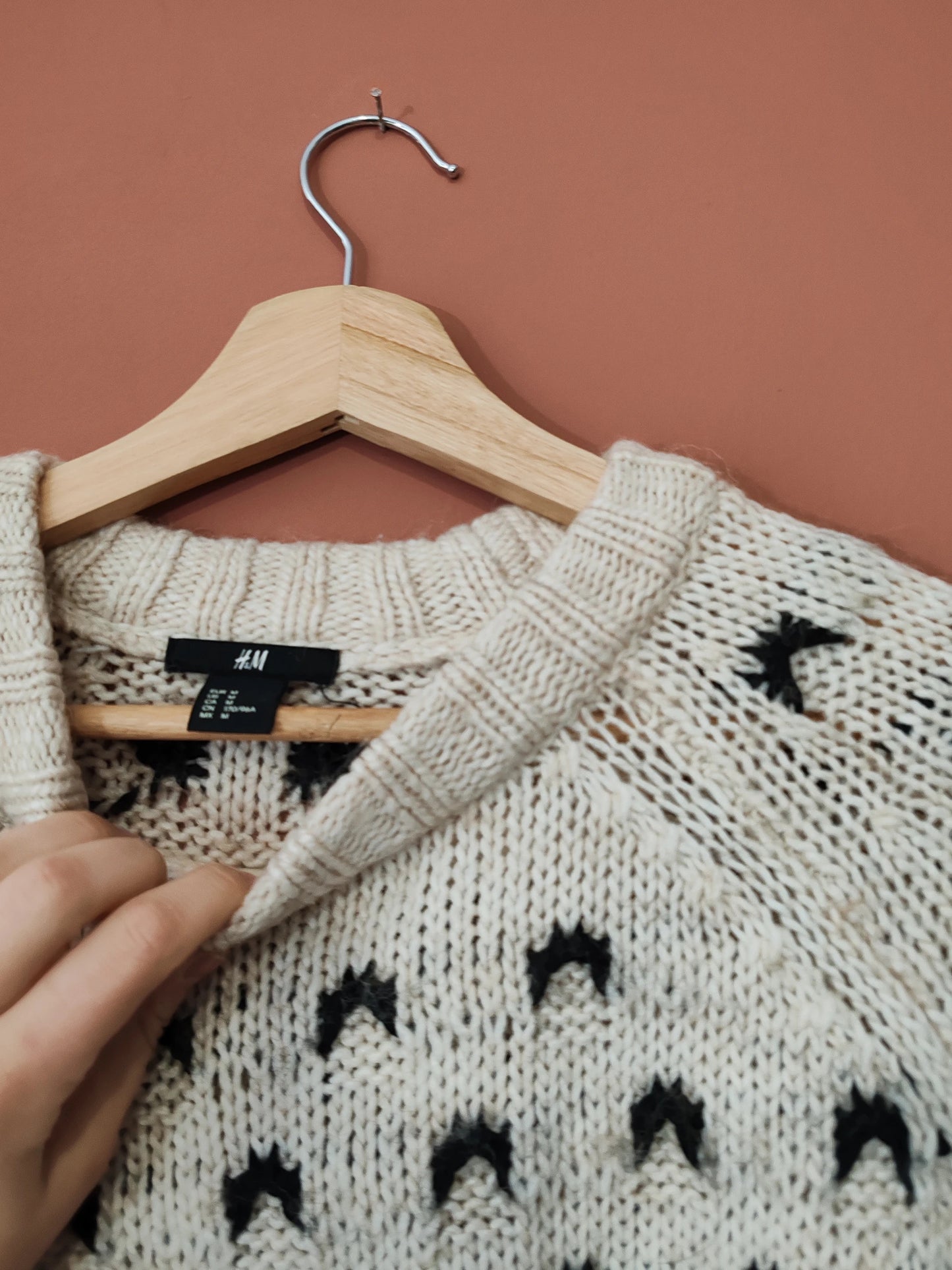 Pull à motif maille taille M