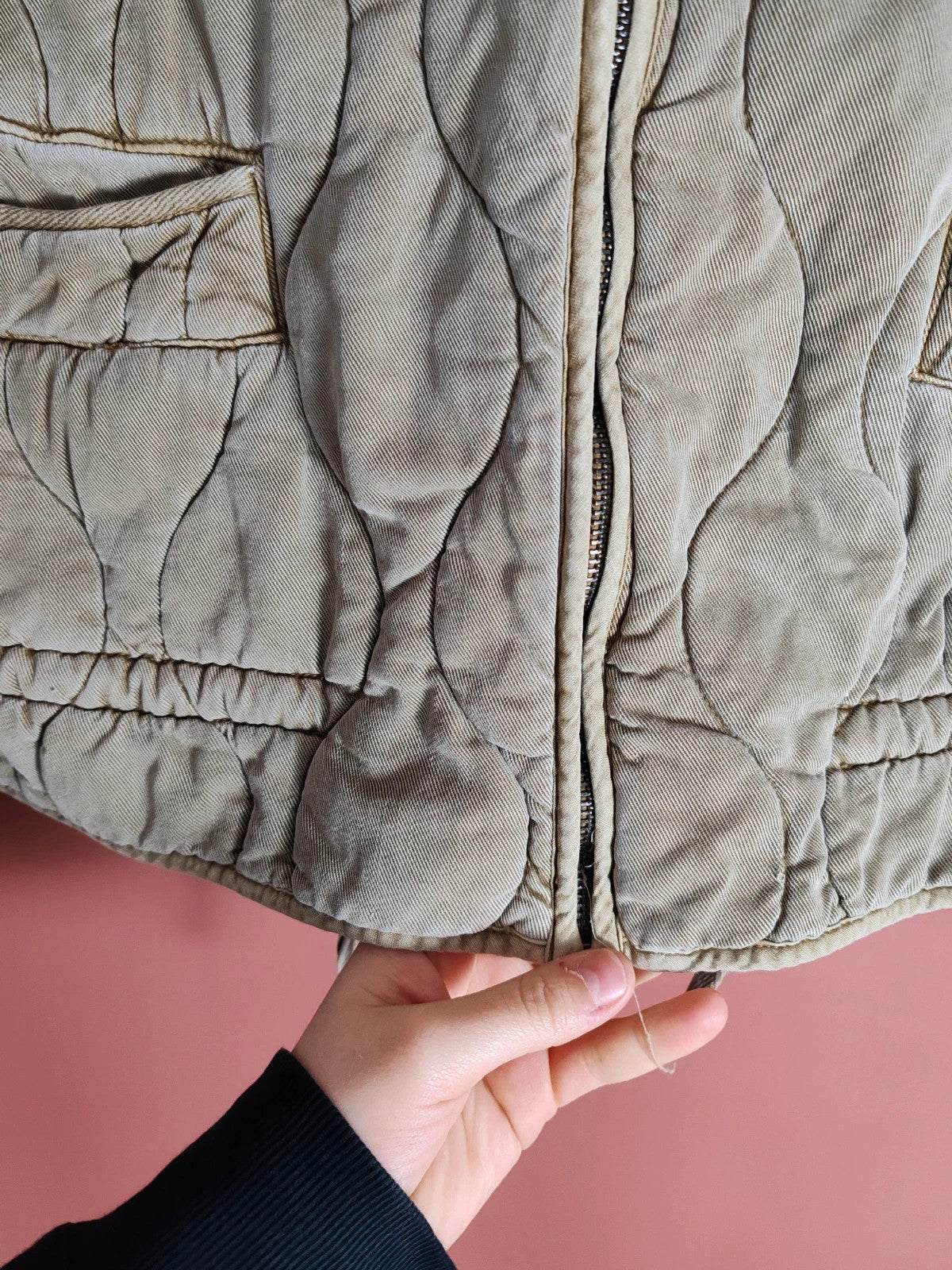 Veste matelassée kaki Zara taille L