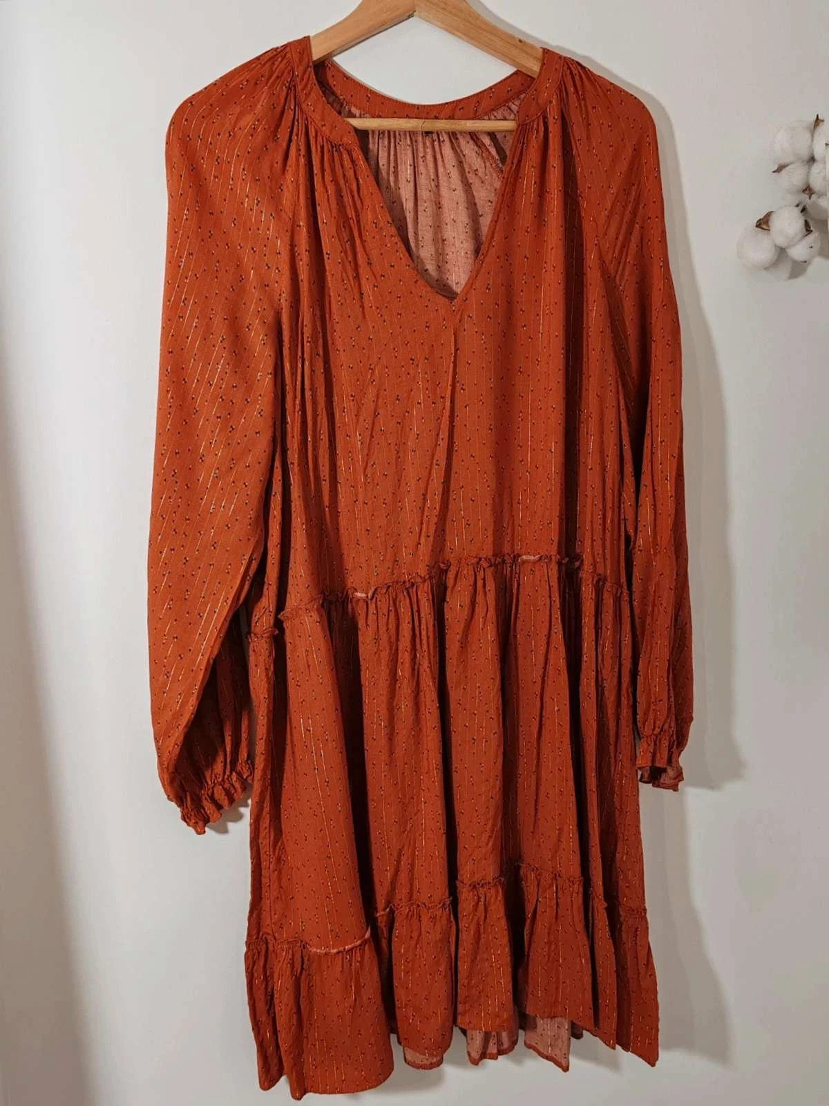 Robe patineuse orange