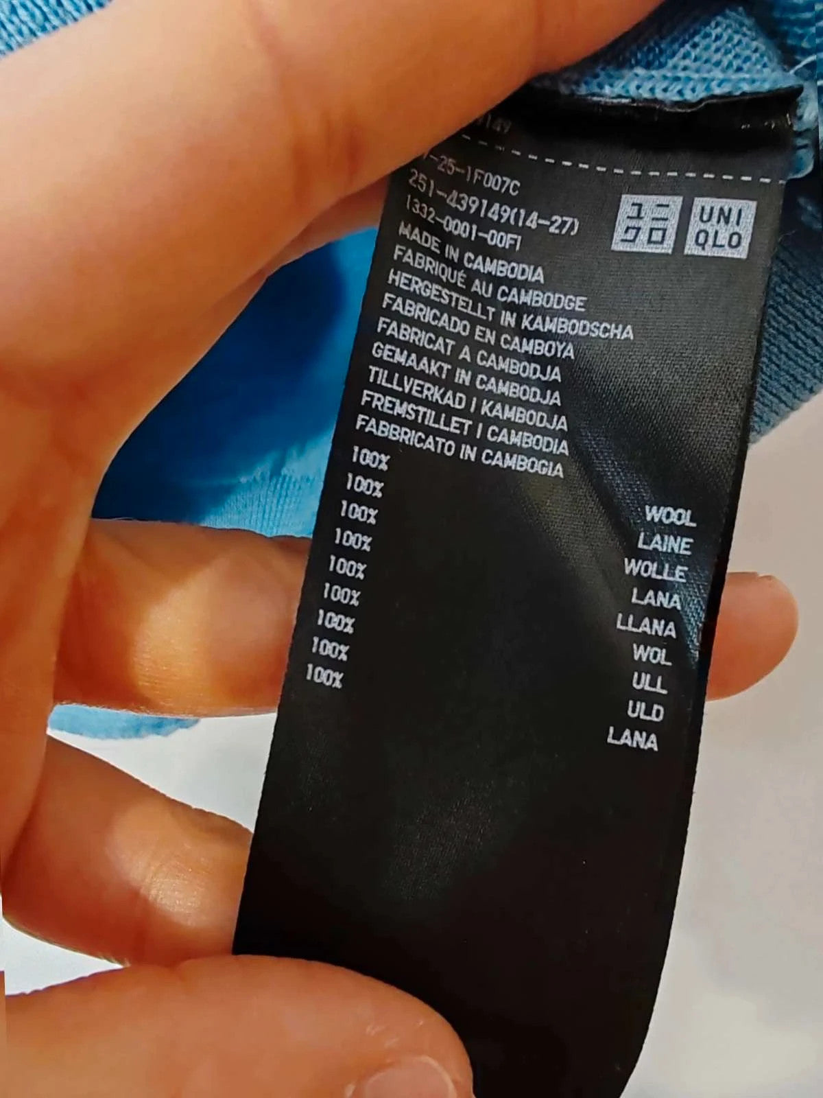 Pull laine Uniqlo bleu