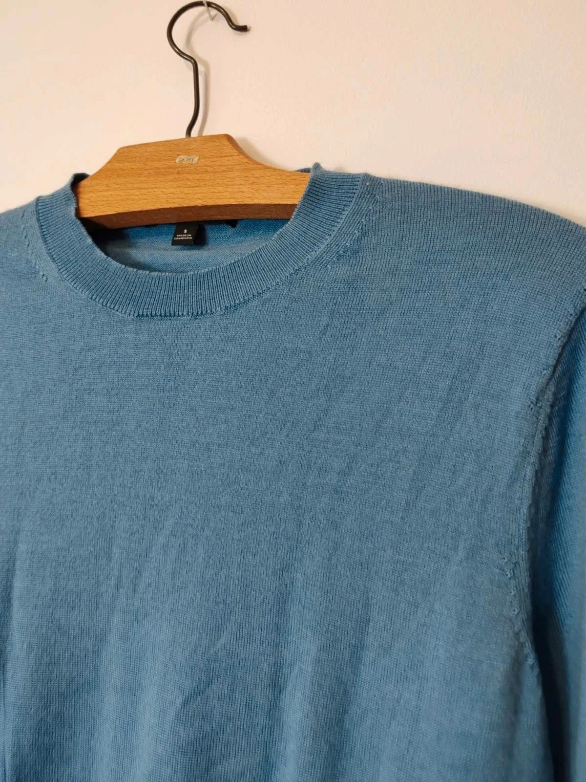 Pull laine Uniqlo bleu