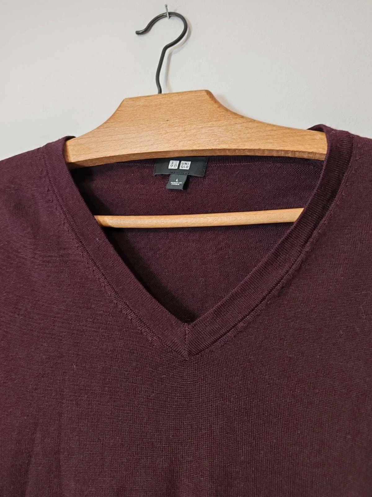 Pull laine Uniqlo aubergine