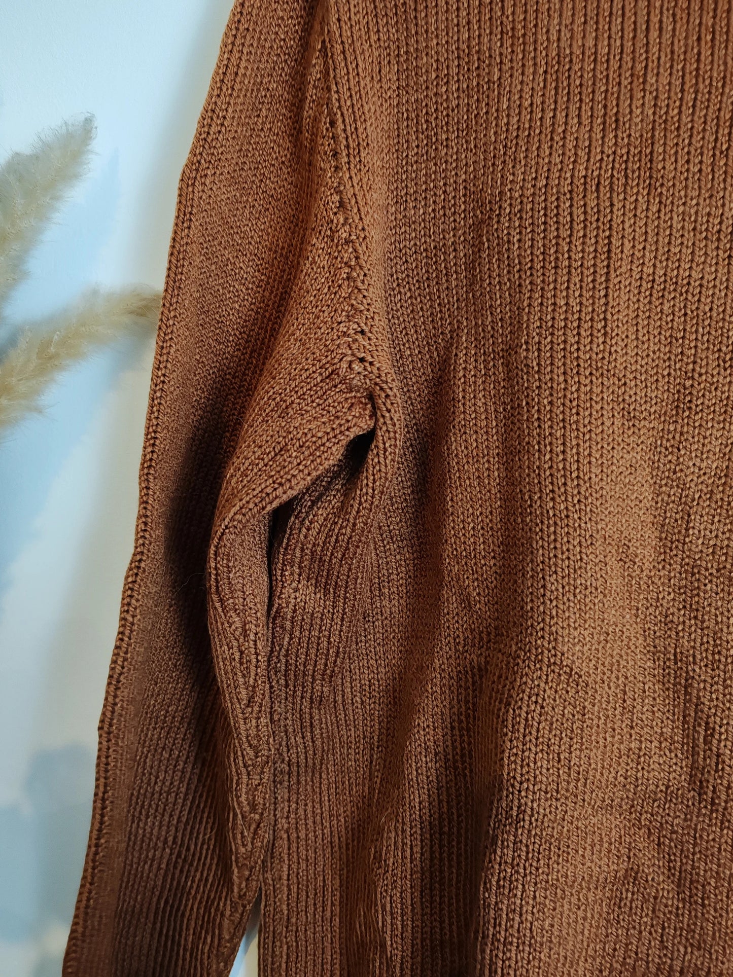 Pull maille marron boutons taille S/M