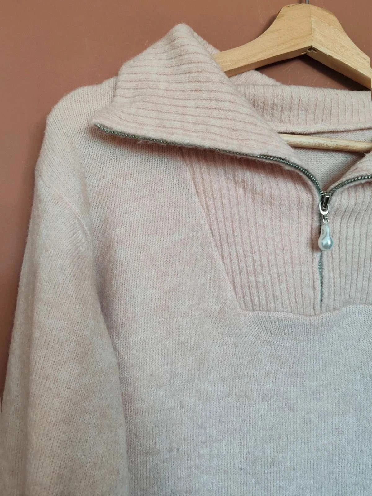 Pull col camionneur rose