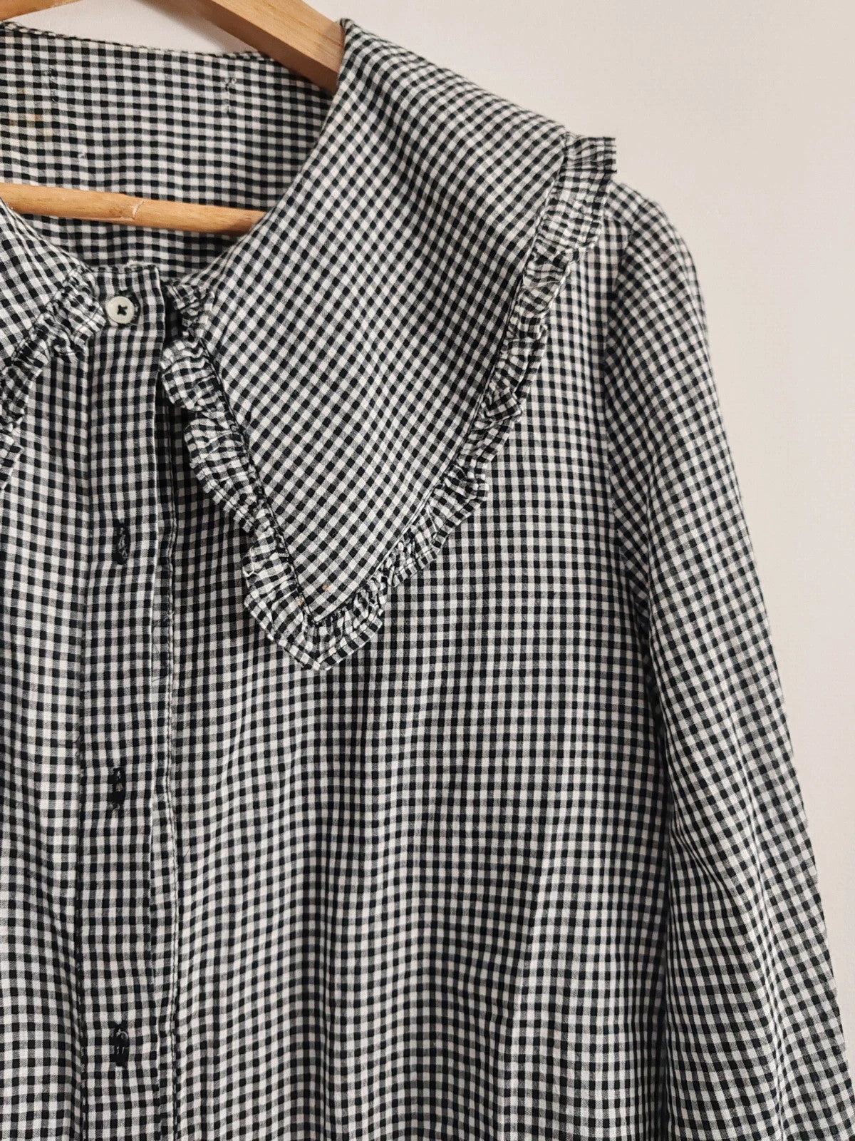 Blouse vichy col claudine taille S/M
