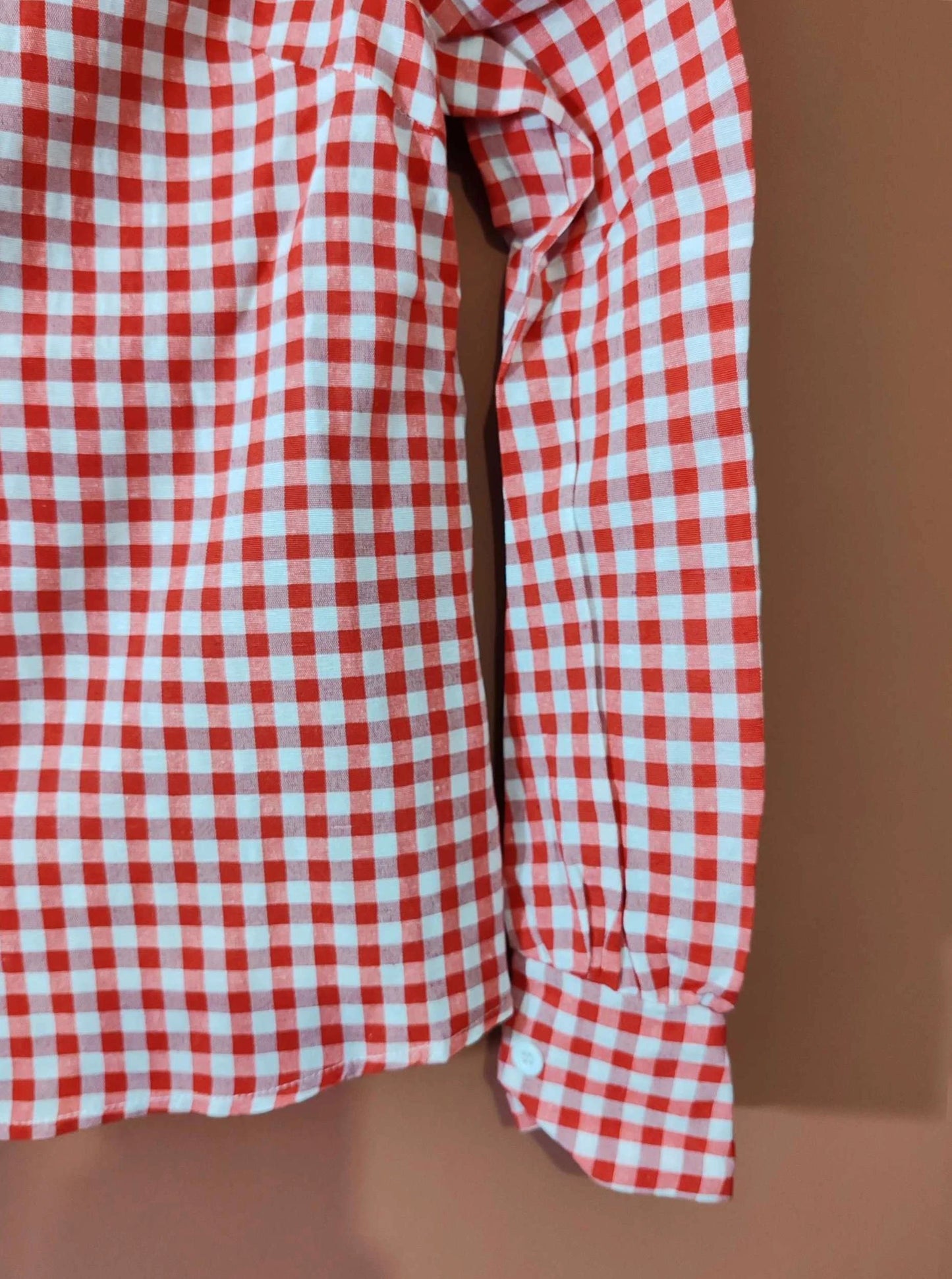 Blouse vichy rouge taille S