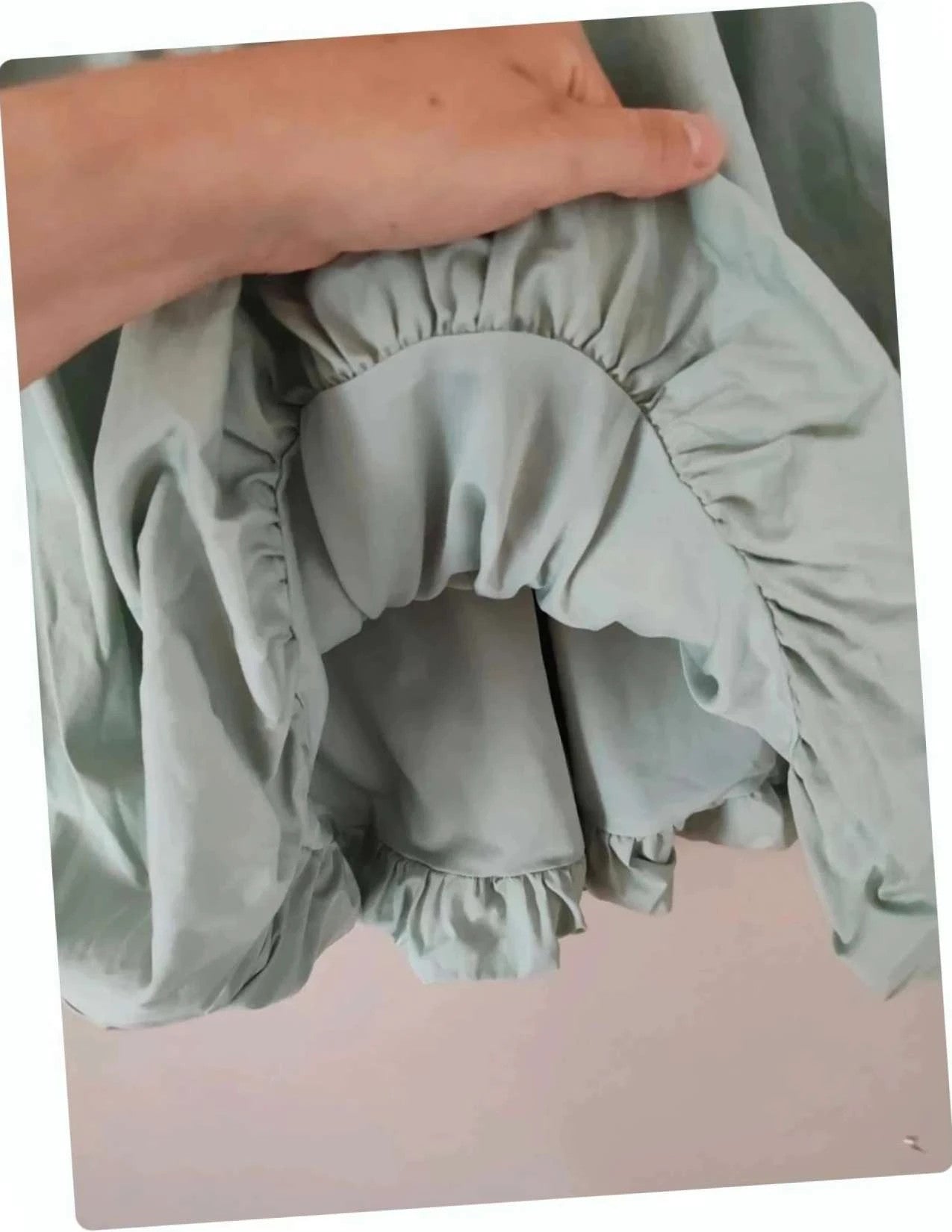 Robe boule vert amande