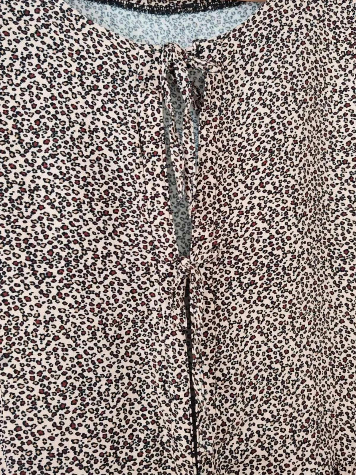 Blouse noeuds léopard