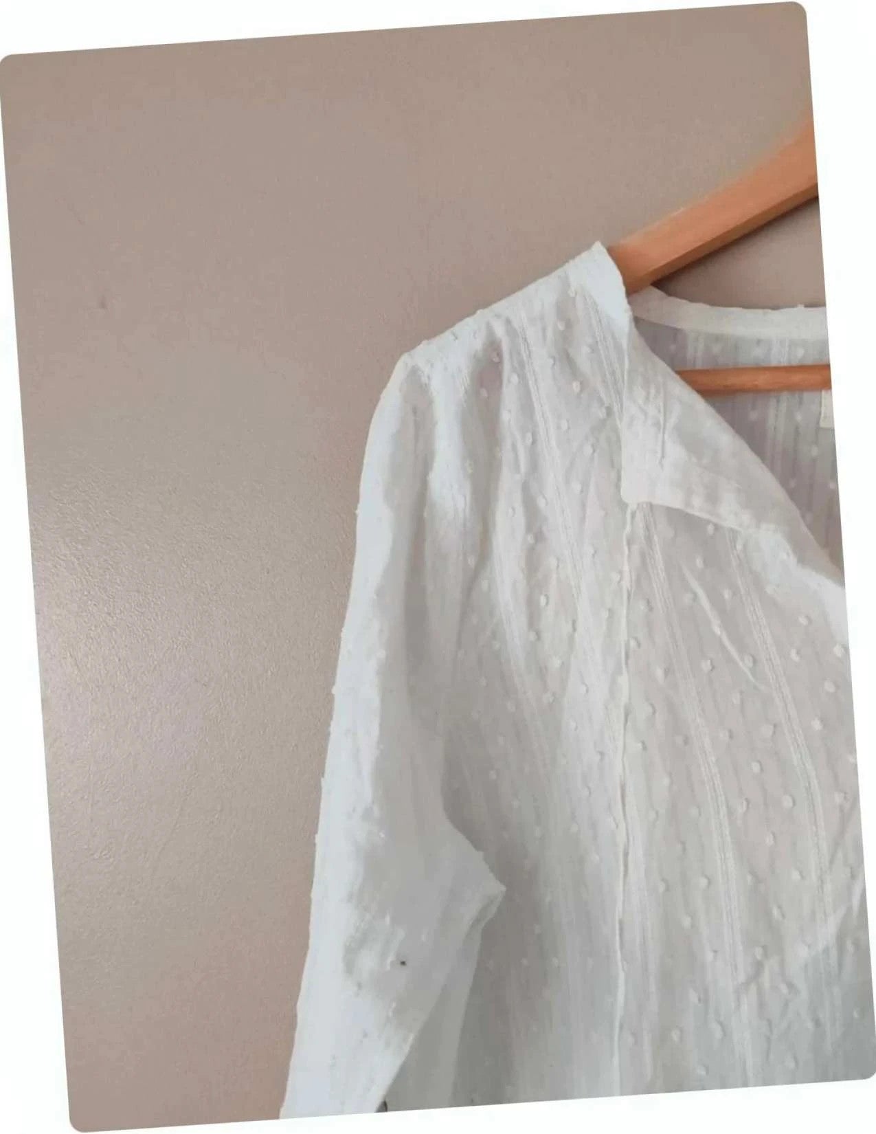 Blouse plumetis blanche
