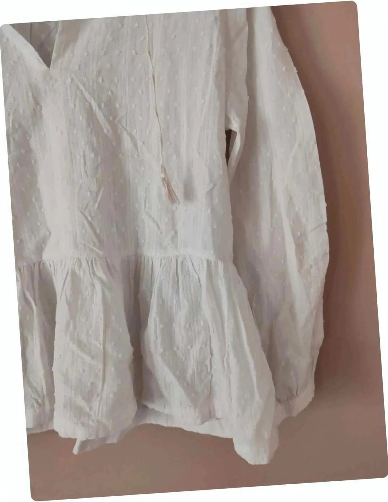 Blouse plumetis blanche