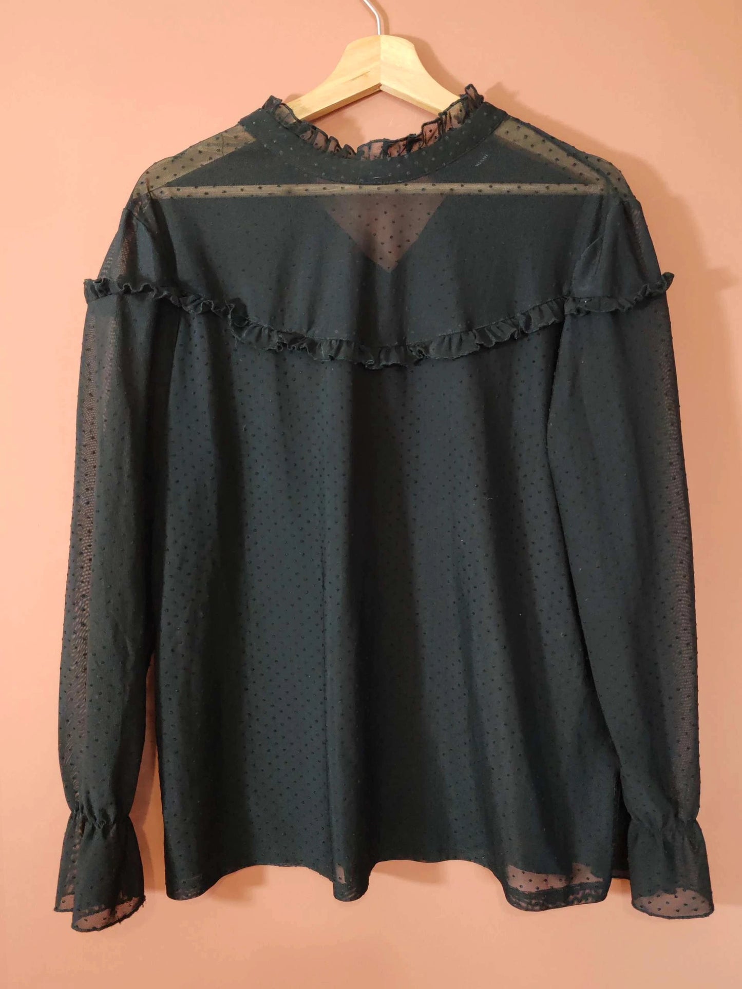 Blouse plumetis noir taille XL