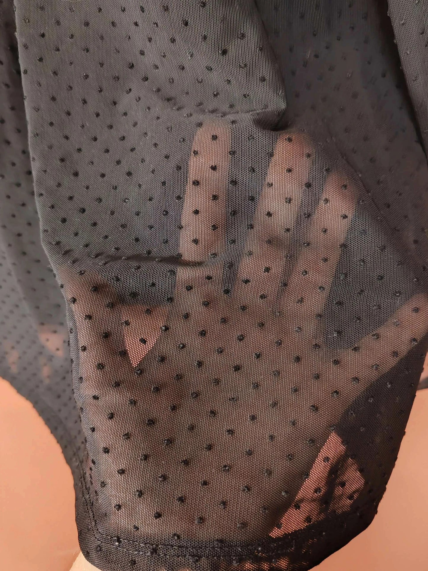 Blouse plumetis noir taille XL