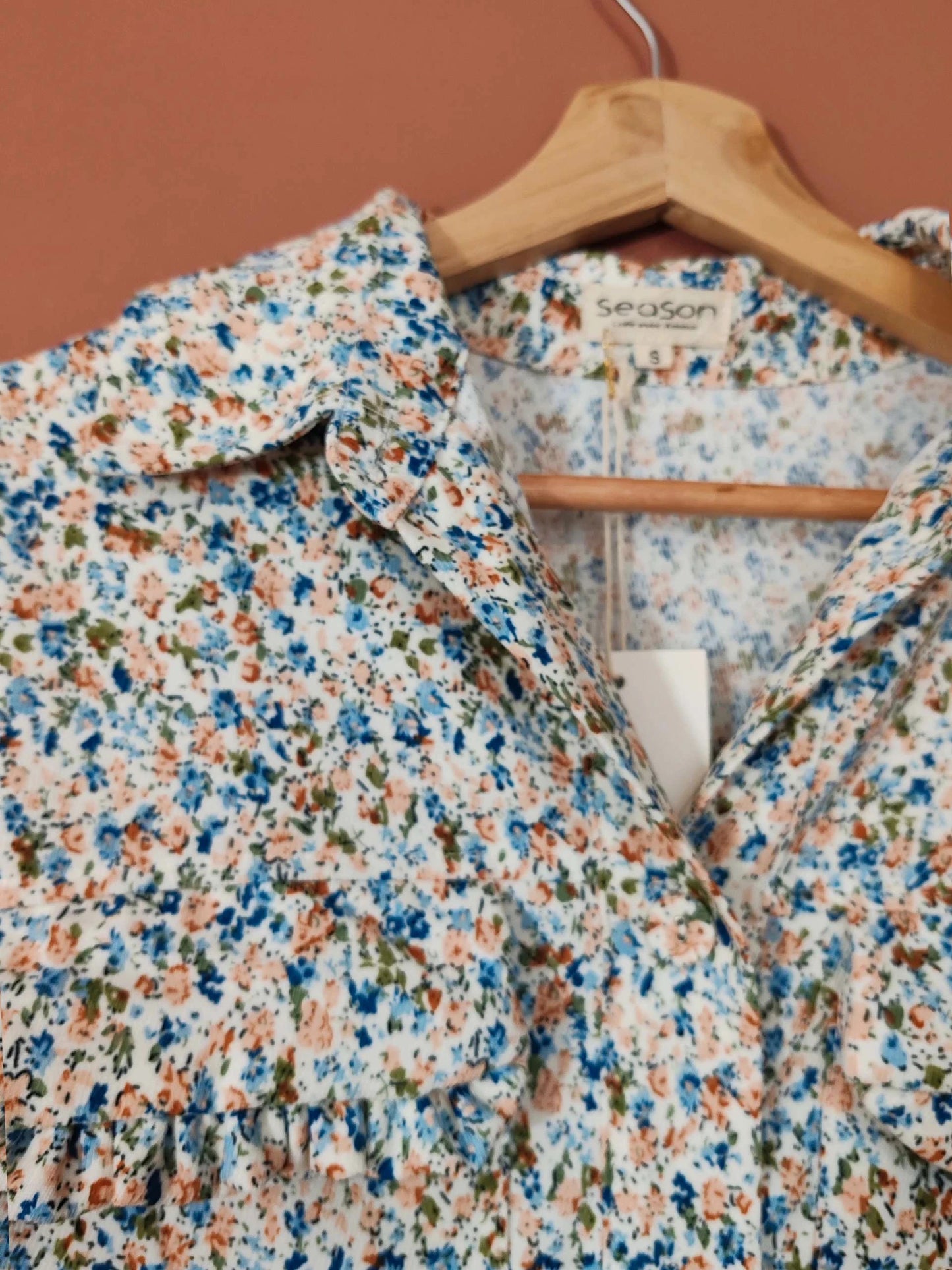 Veste fleurie velours