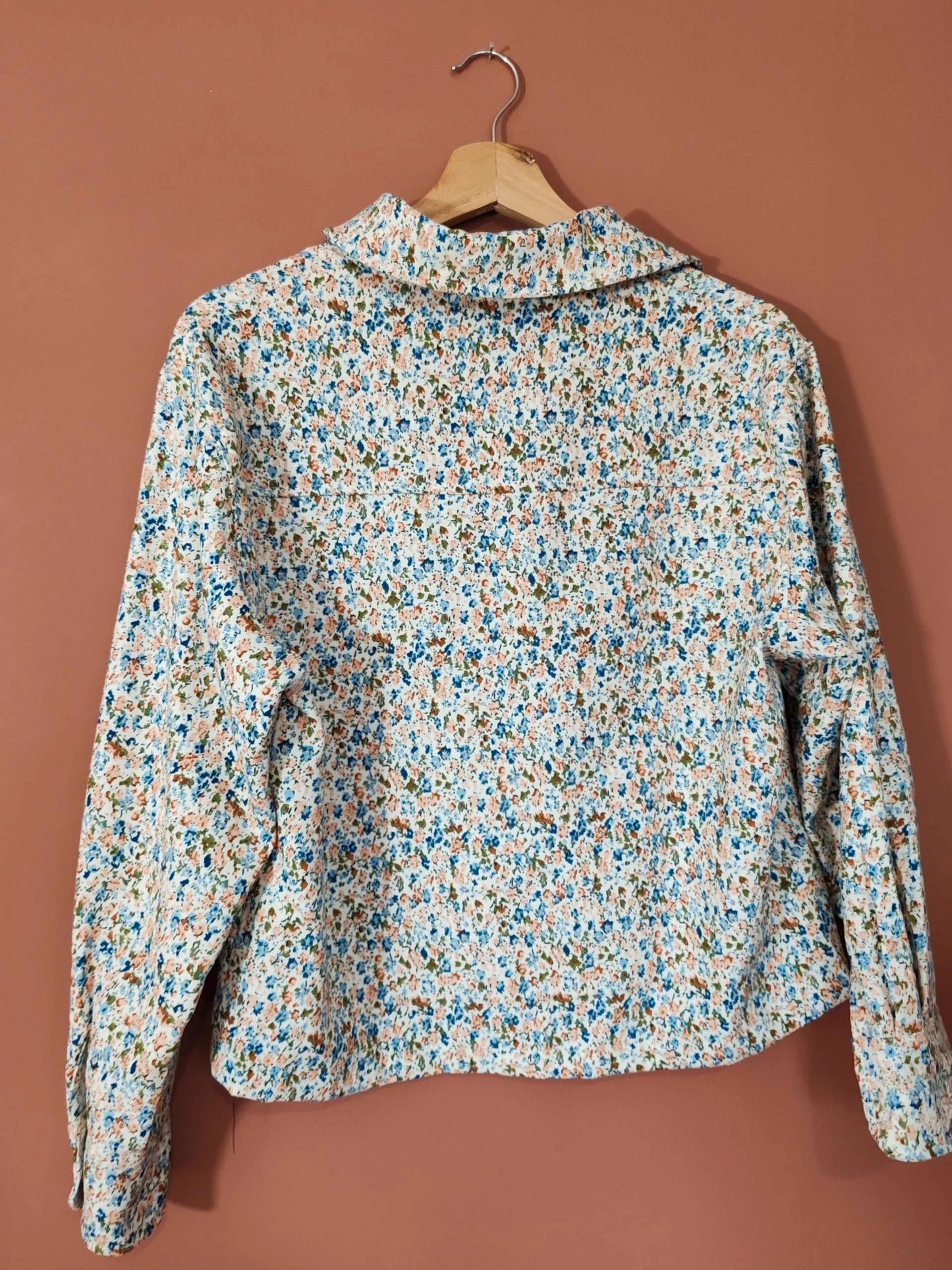Veste fleurie velours