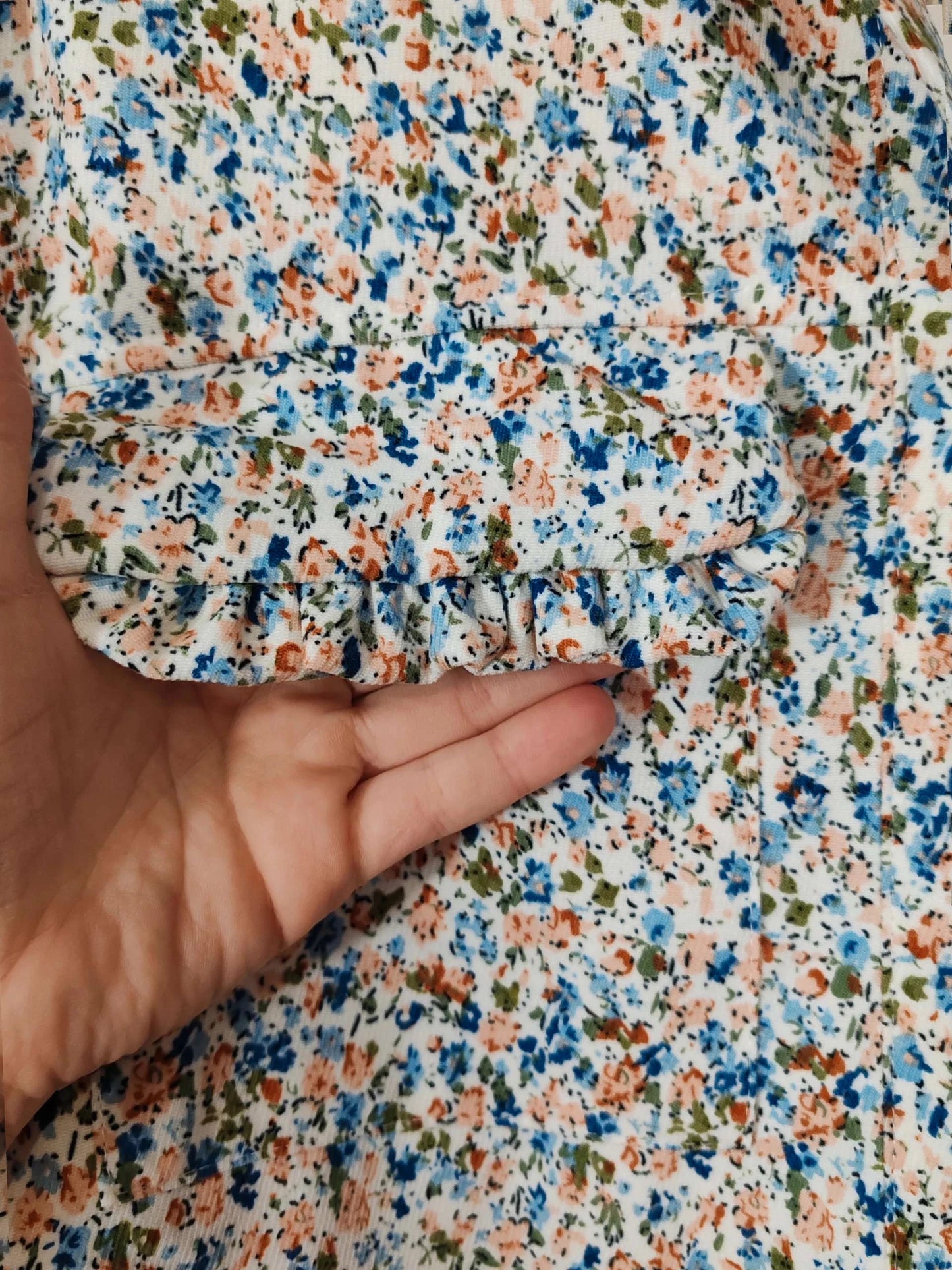 Veste fleurie velours