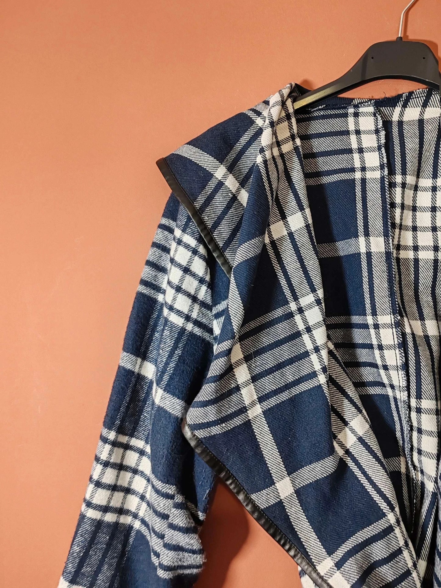 Veste longue carreaux