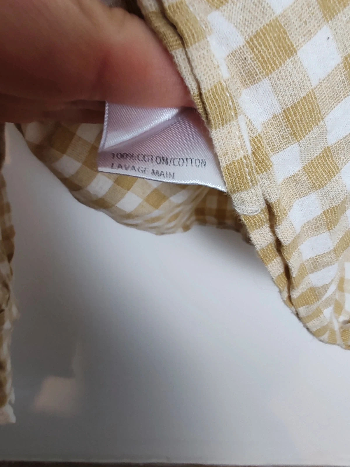 Blouse vichy courte jaune taille S/M