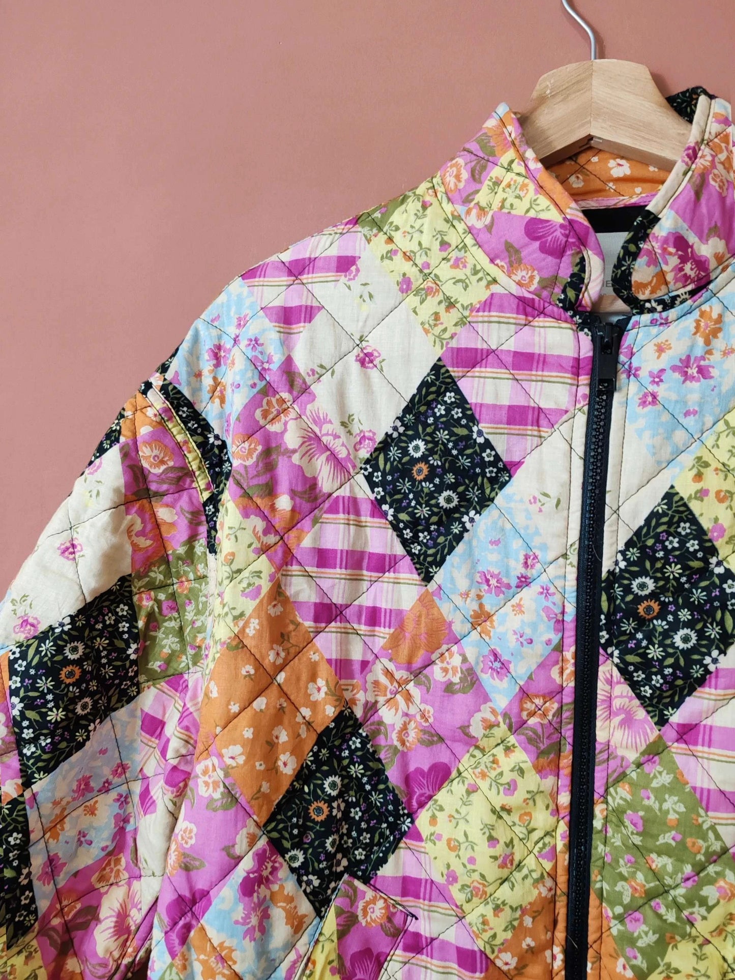 Veste bomber patchwork
