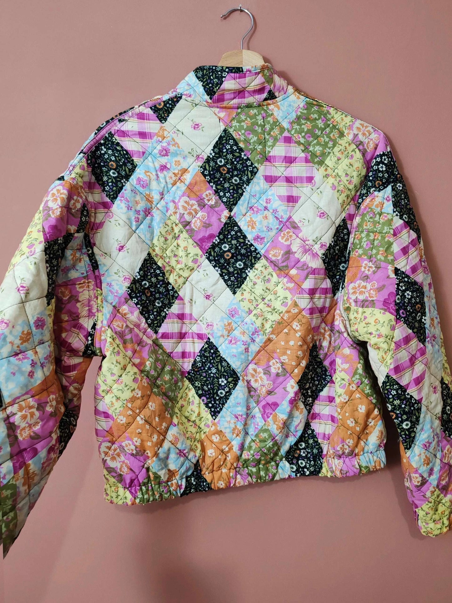 Veste bomber patchwork
