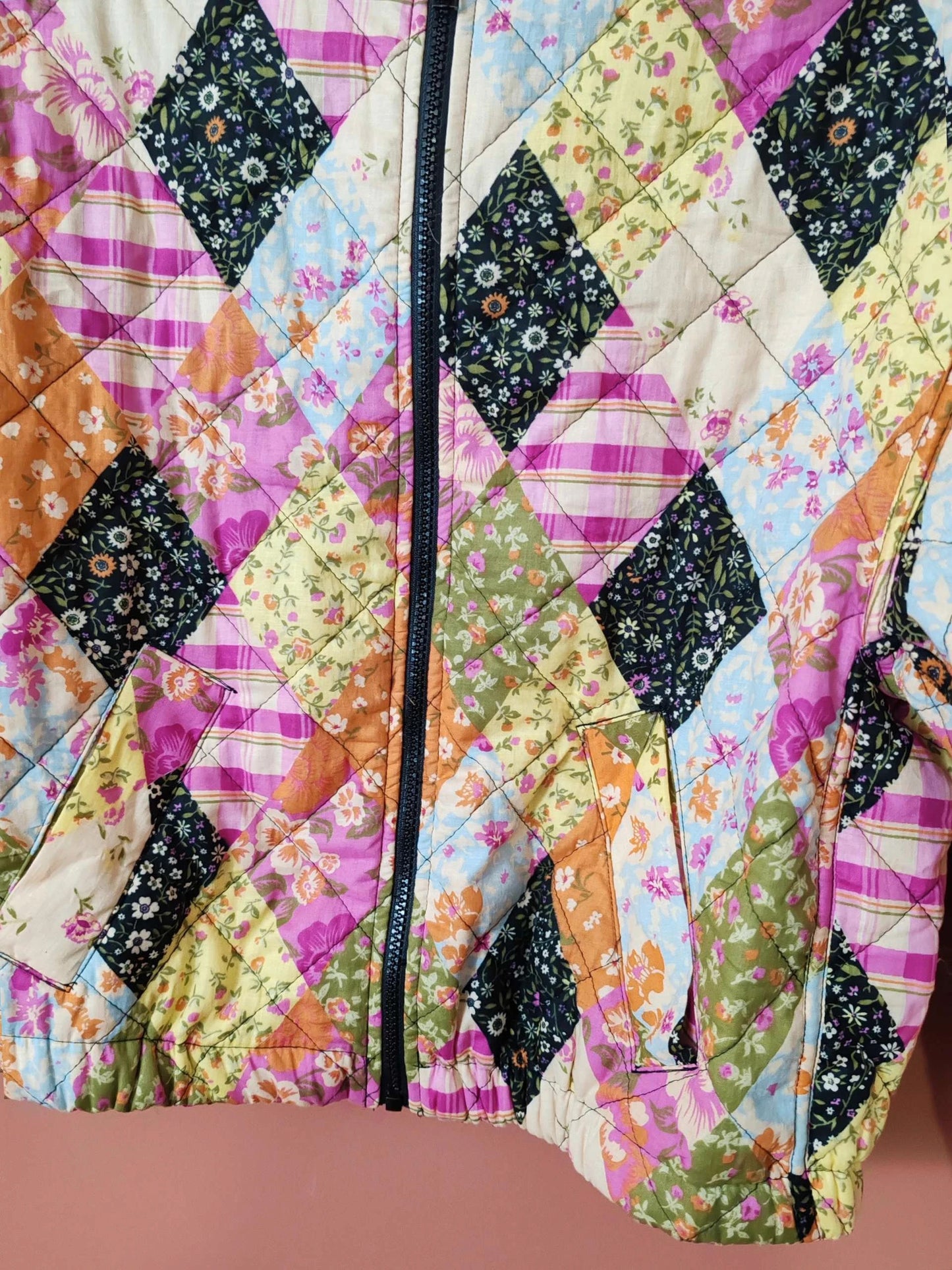 Veste bomber patchwork