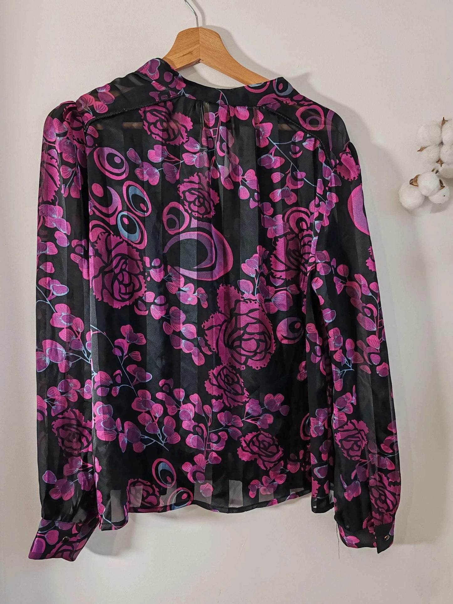 Blouse fleurie violet taille M