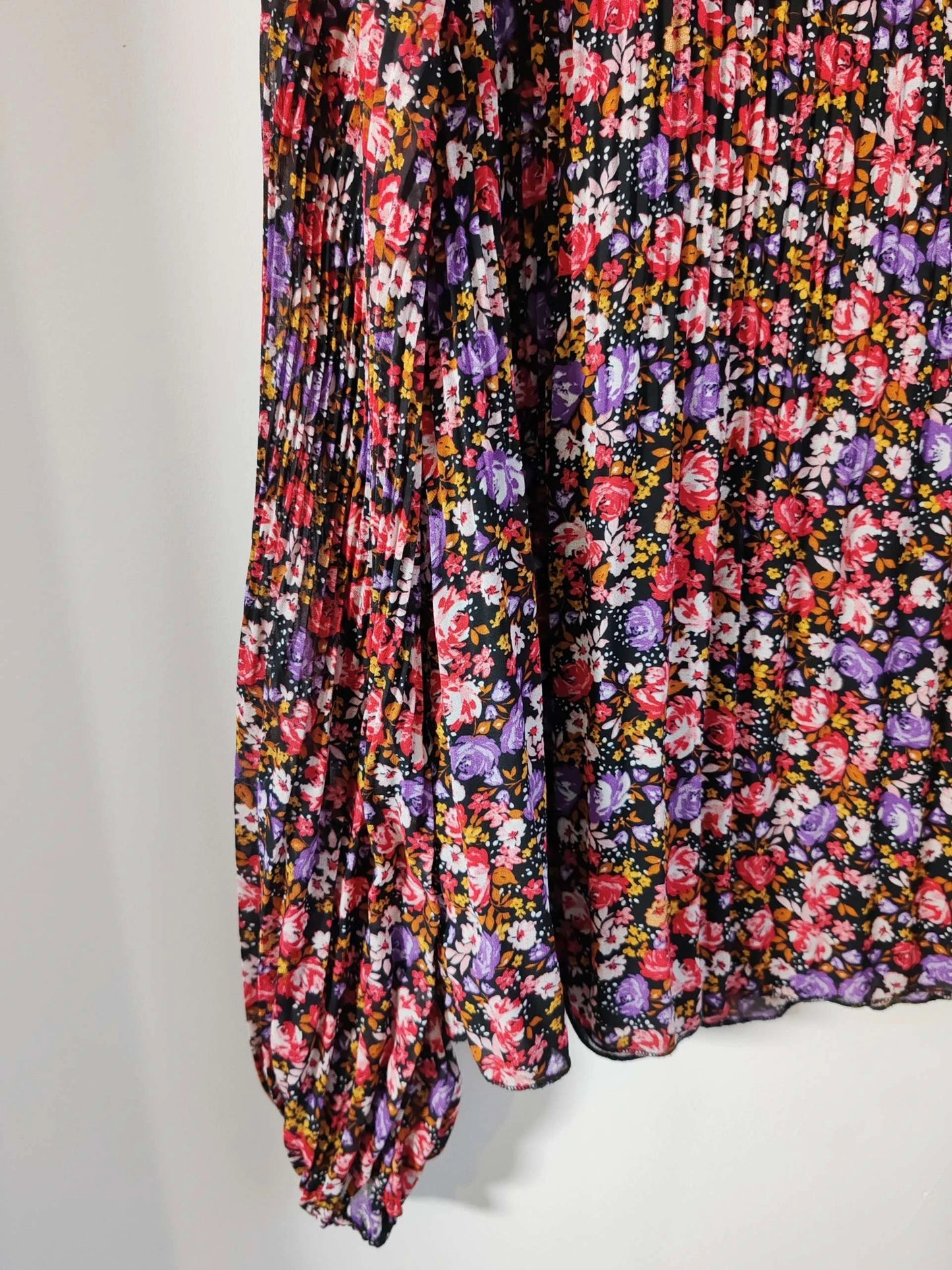 Blouse fleurie plissée taille L